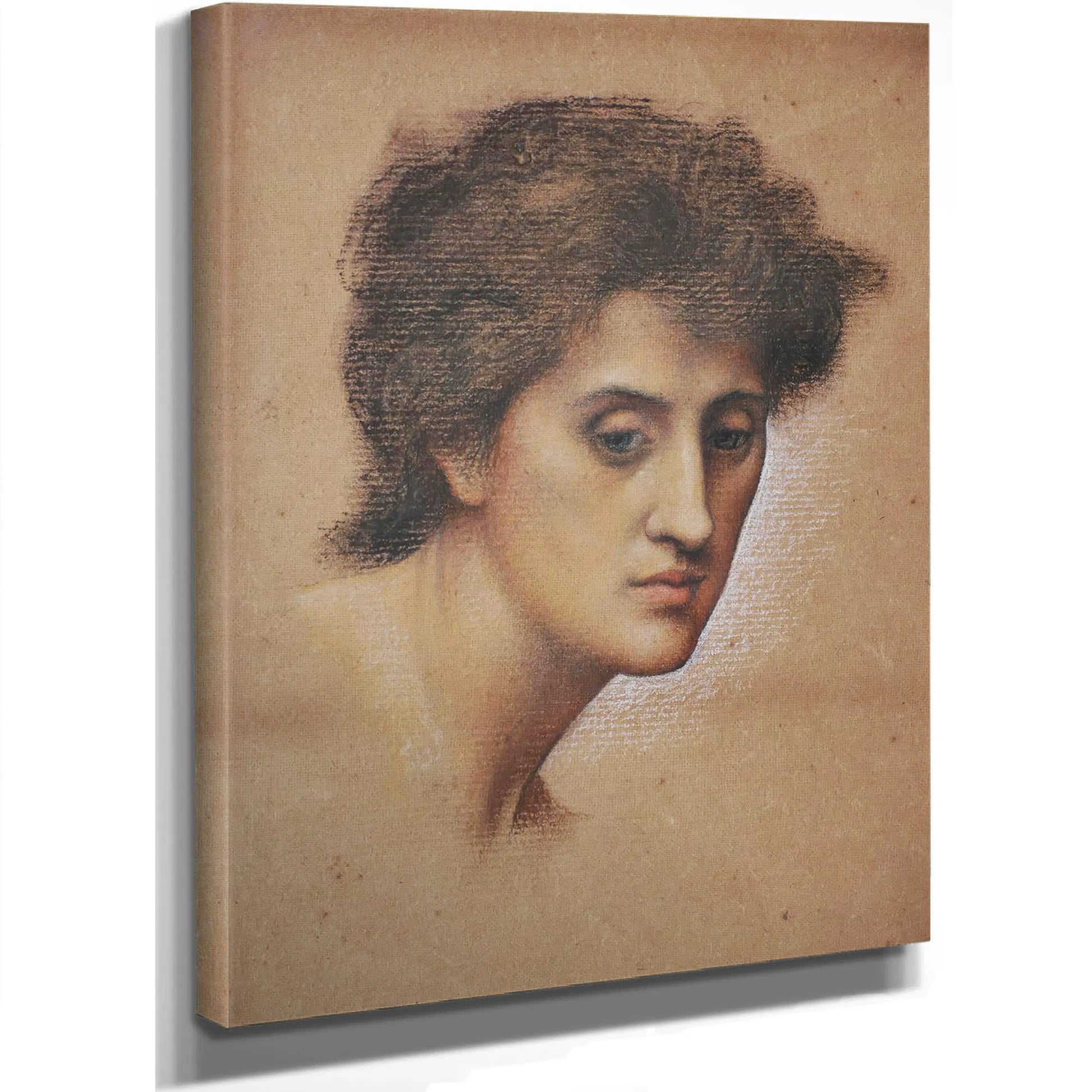 Study Of Female Head For The Cadence Of Autumn 1905 A by Evelyn De Morgan