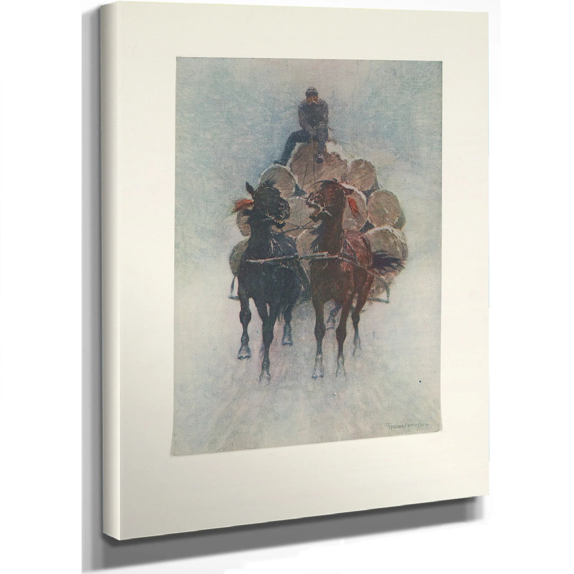Hauling Logs To The River by Frederic Remington
