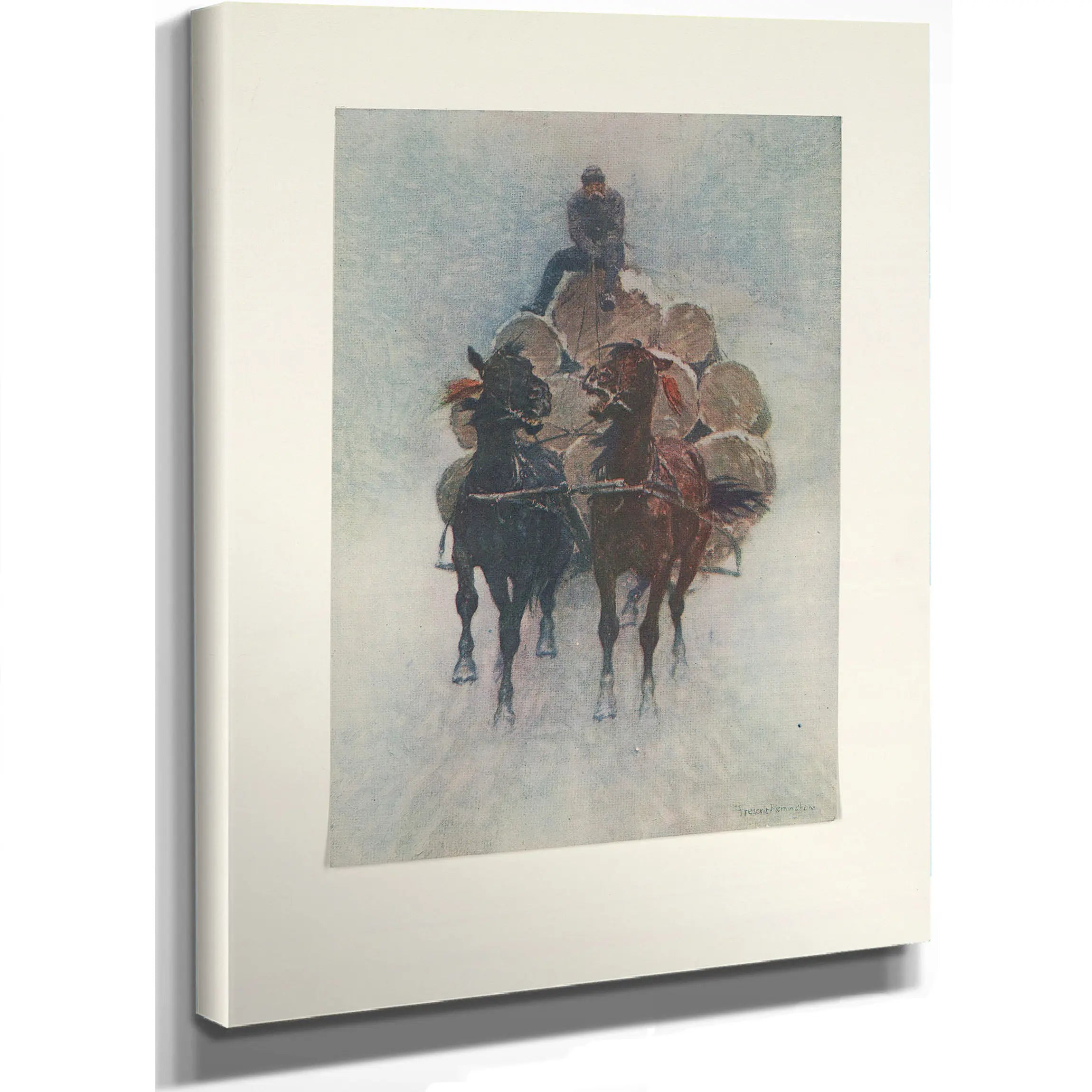 Hauling Logs To The River by Frederic Remington