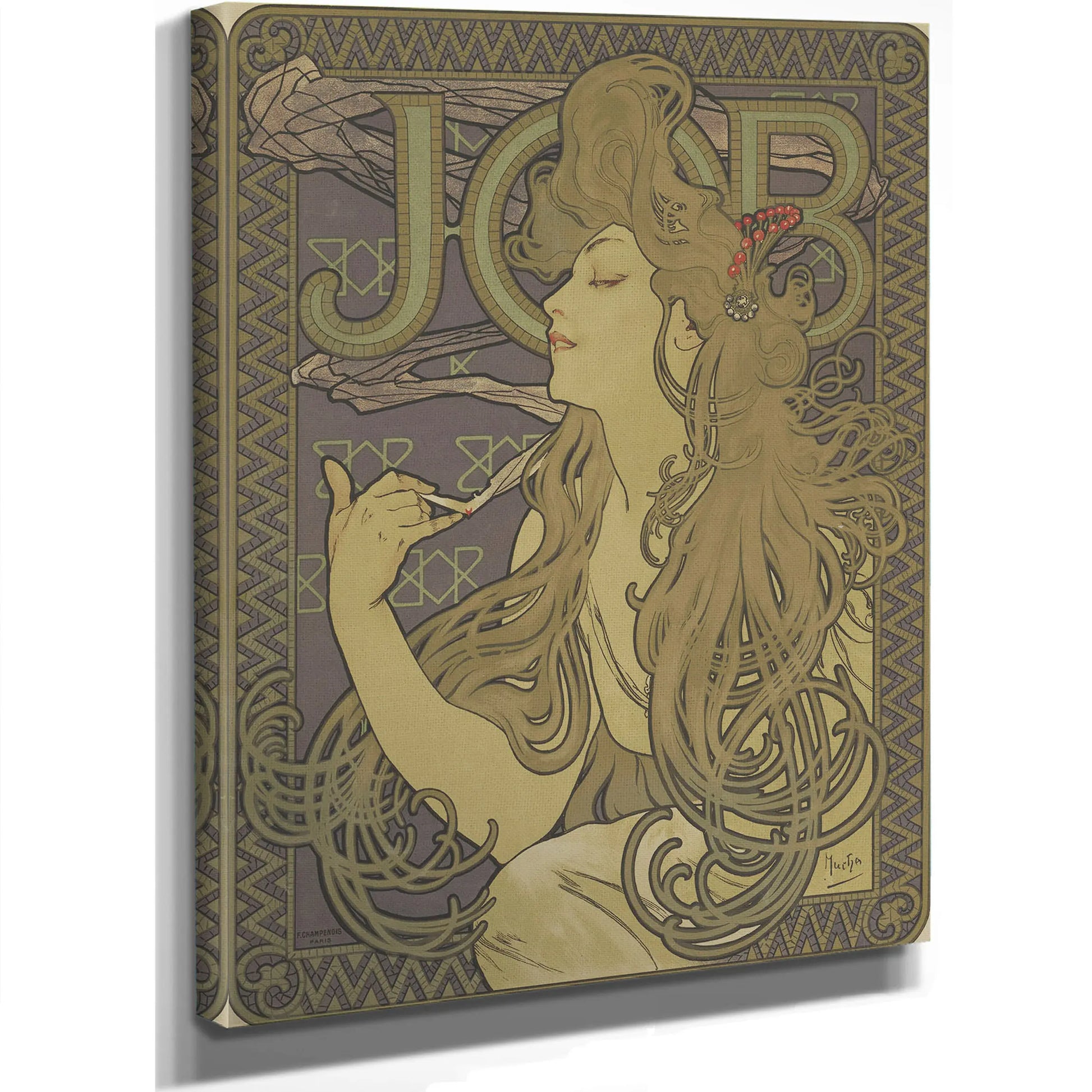 Poster For The Rolling Paper Manufactuer Job by Alphonse Mucha