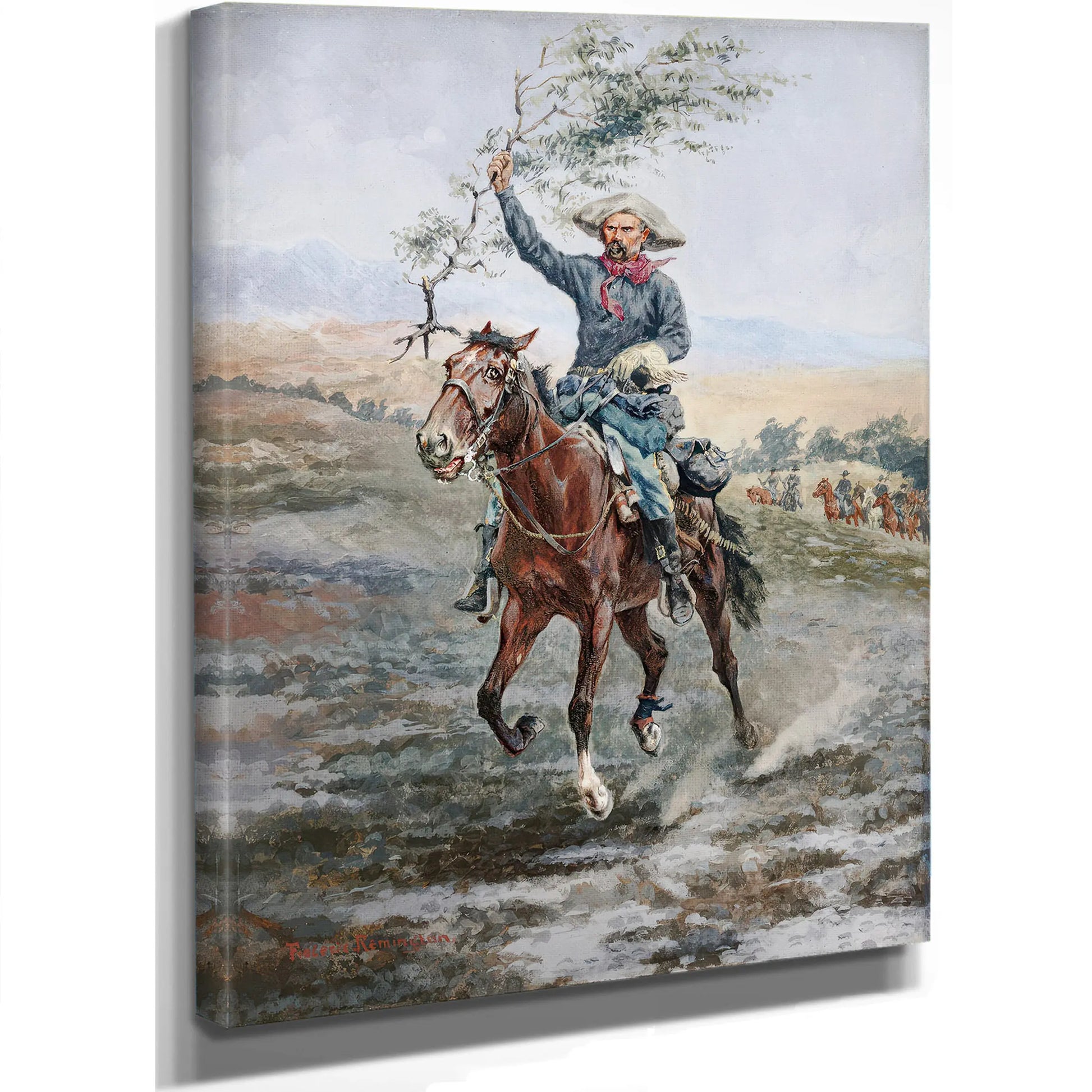 The Flag Of Truce In The Indian War  by Frederic Remington