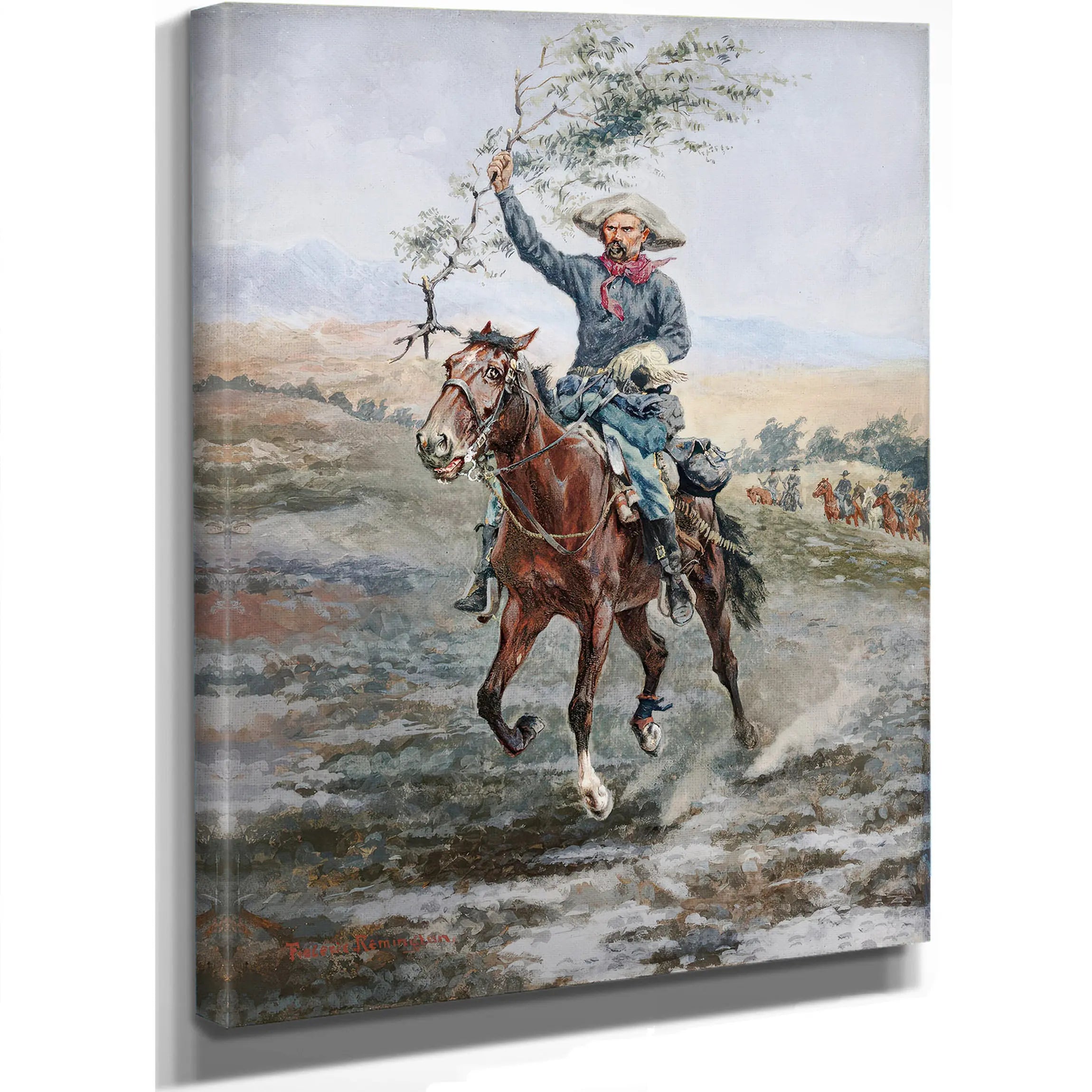 The Flag Of Truce In The Indian War  by Frederic Remington