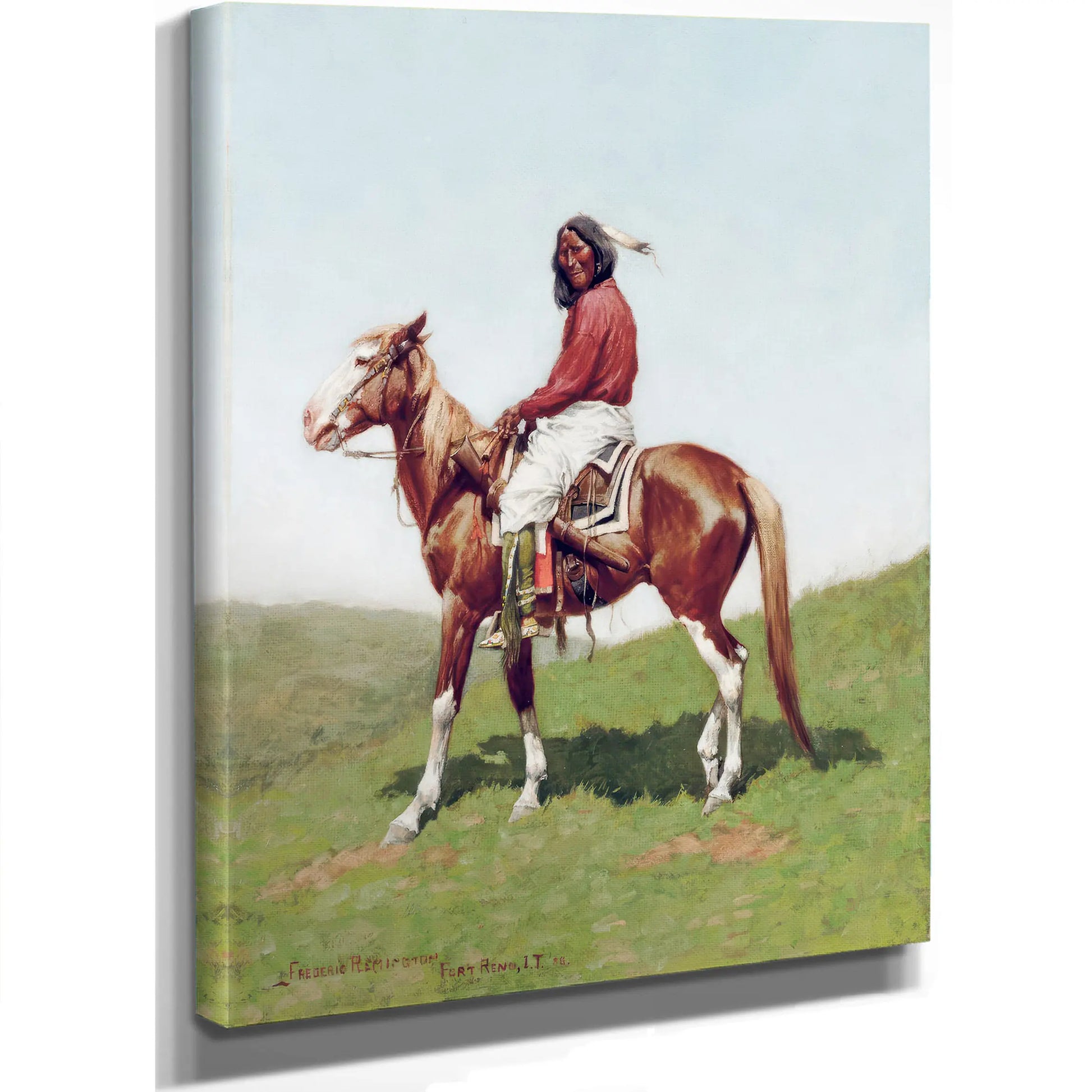 Comanche Brave Fort Reno Indian Territory by Frederic Remington