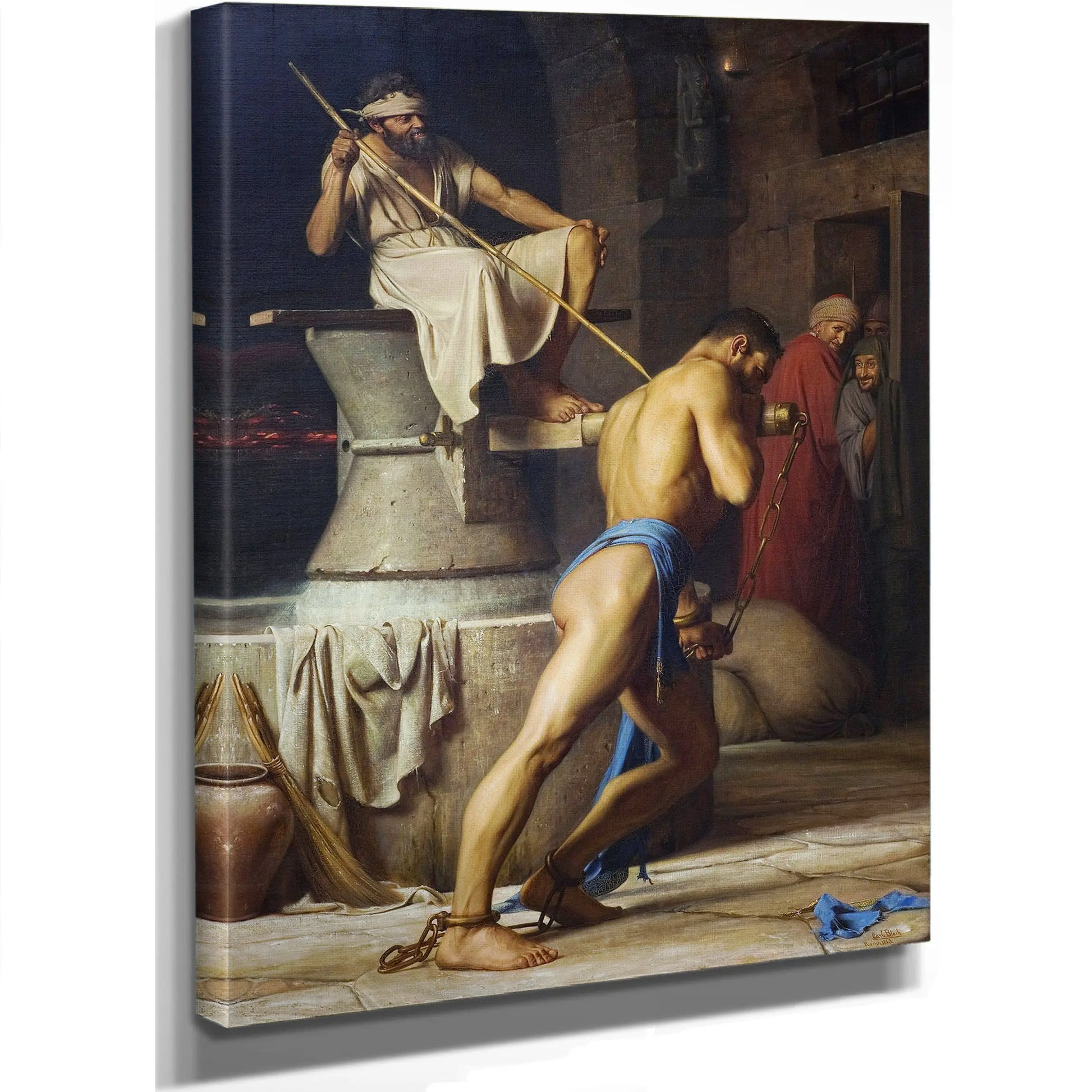 Samson And The Philistines by Carl Bloch