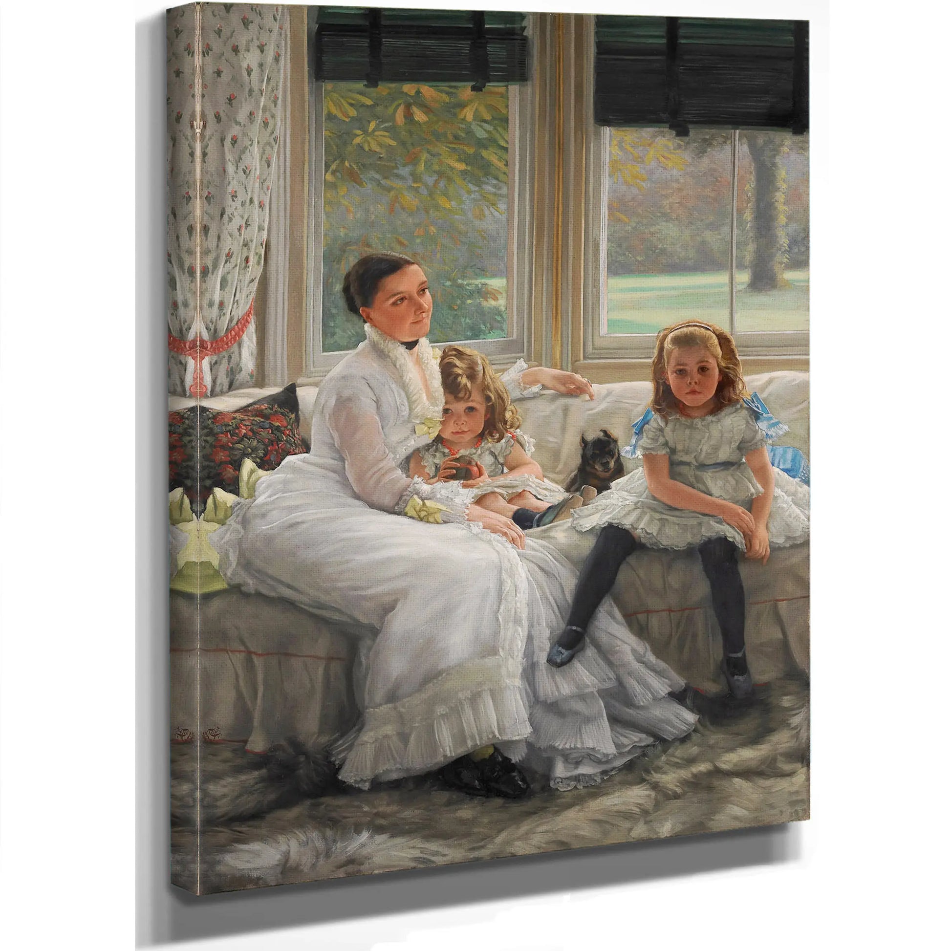 Portrait Of Mrs Catherine Smith Gill And Two Of Her Children by James Tissot