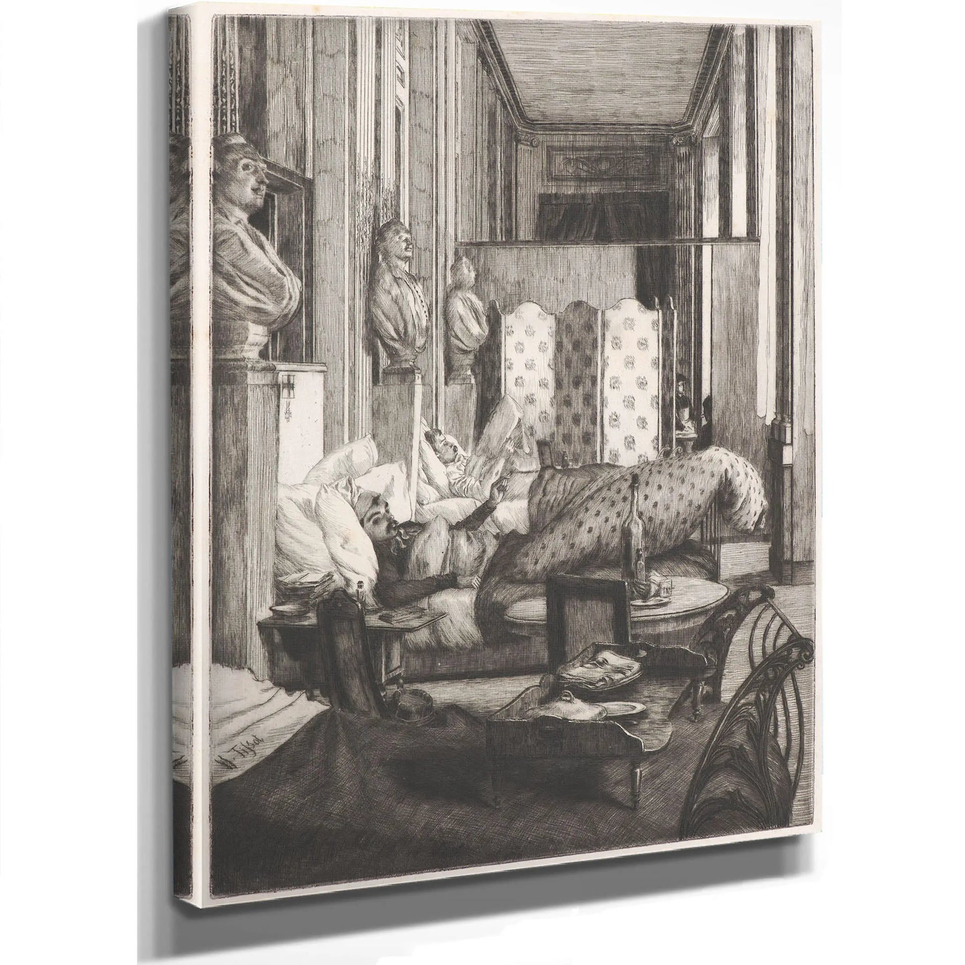 Le Foyer De La Comedie Francaise Pendant Le Siege De Paris by James Tissot