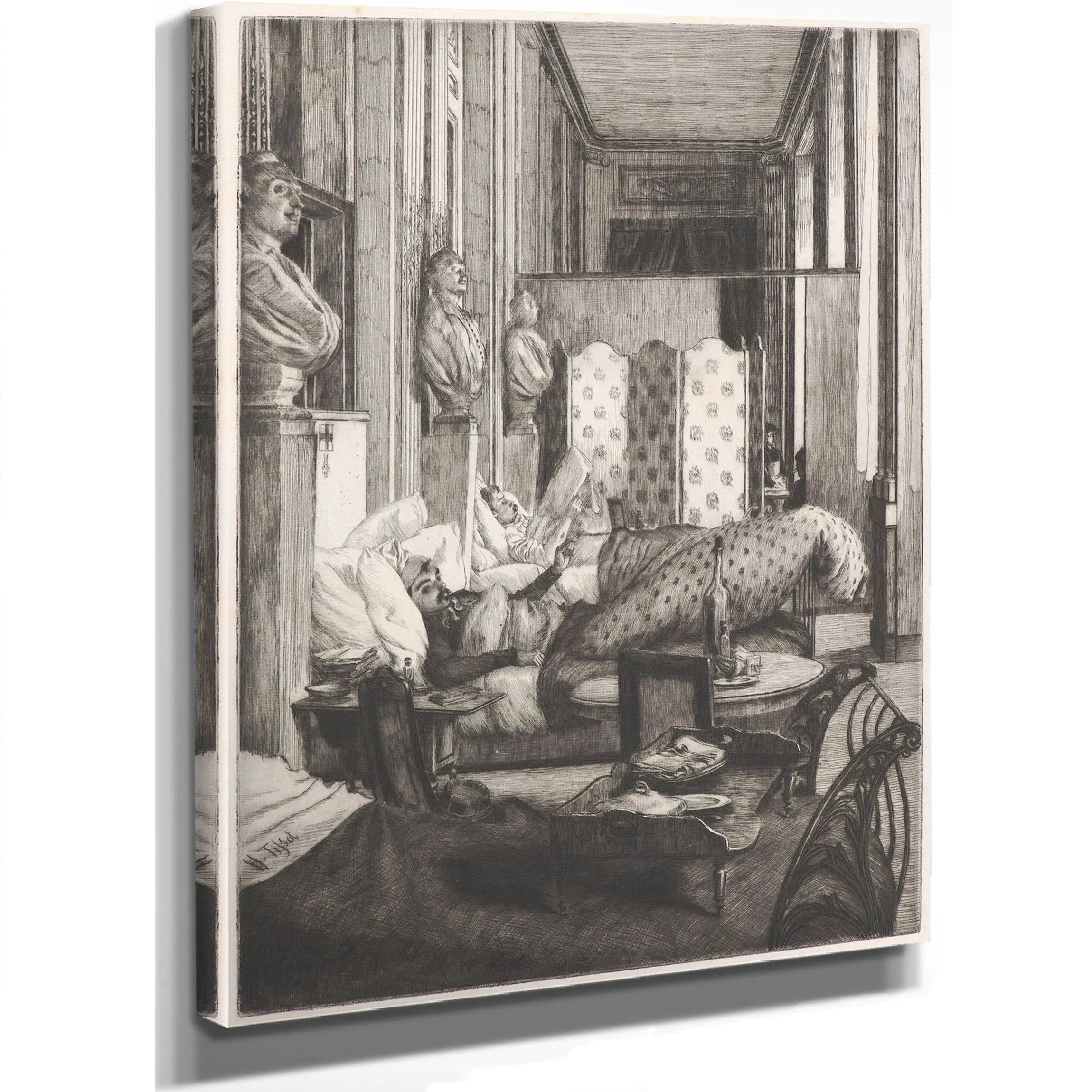Le Foyer De La Comedie Francaise Pendant Le Siege De Paris by James Tissot