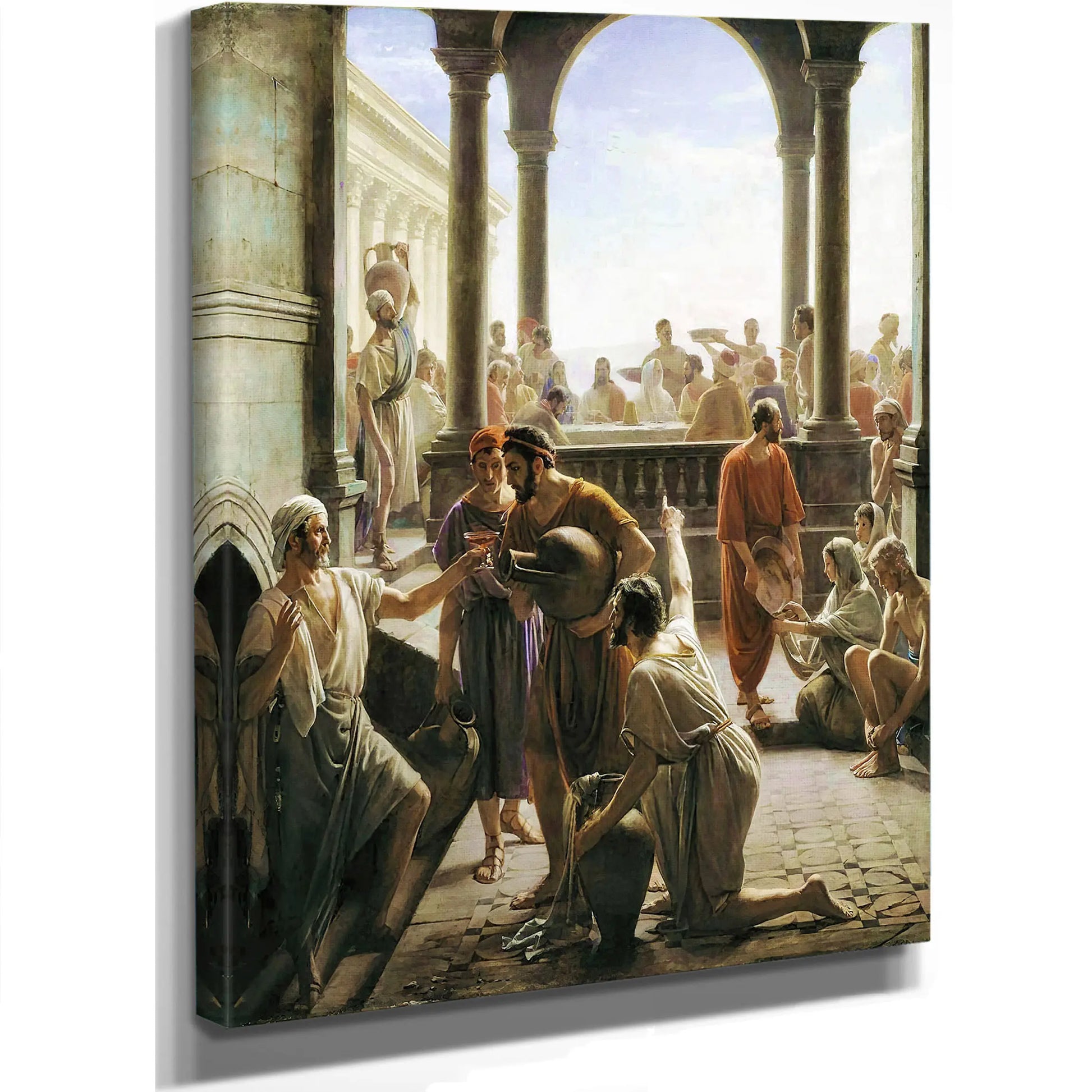 Turning Water To Wine The Wedding At Cana by Carl Bloch
