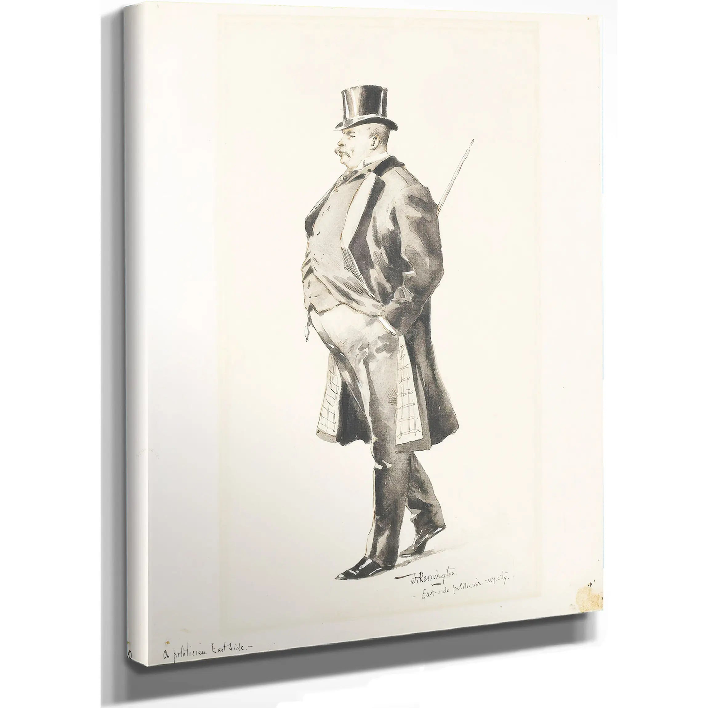 An East Side Politician Bybma  by Frederic Remington