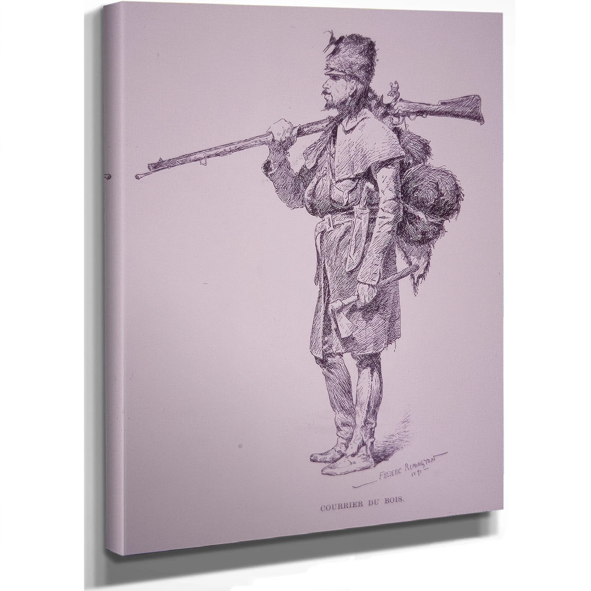 Frenchcandian Fur Trapper Coureur Du Bois by Frederic Remington