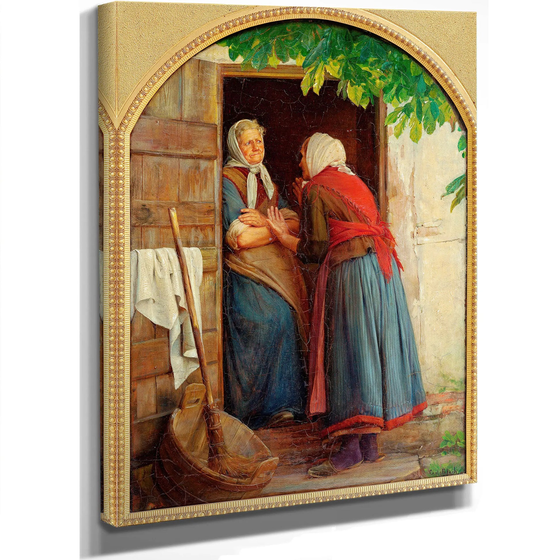 Two Women Talking 2 by Carl Bloch