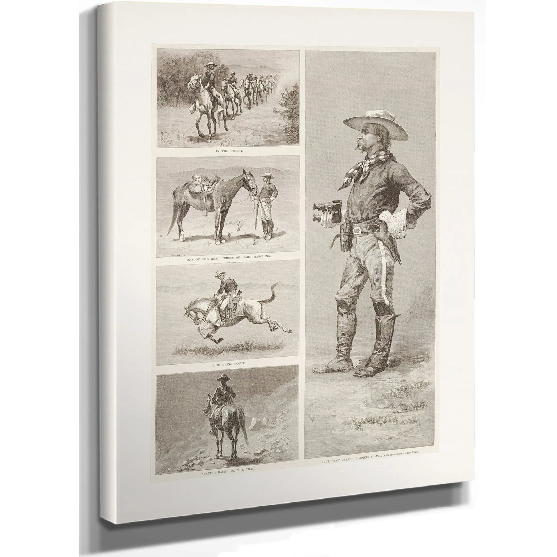 Lieutenant Johnson And The Tenth United States Cavalry In Arizona by Frederic Remington