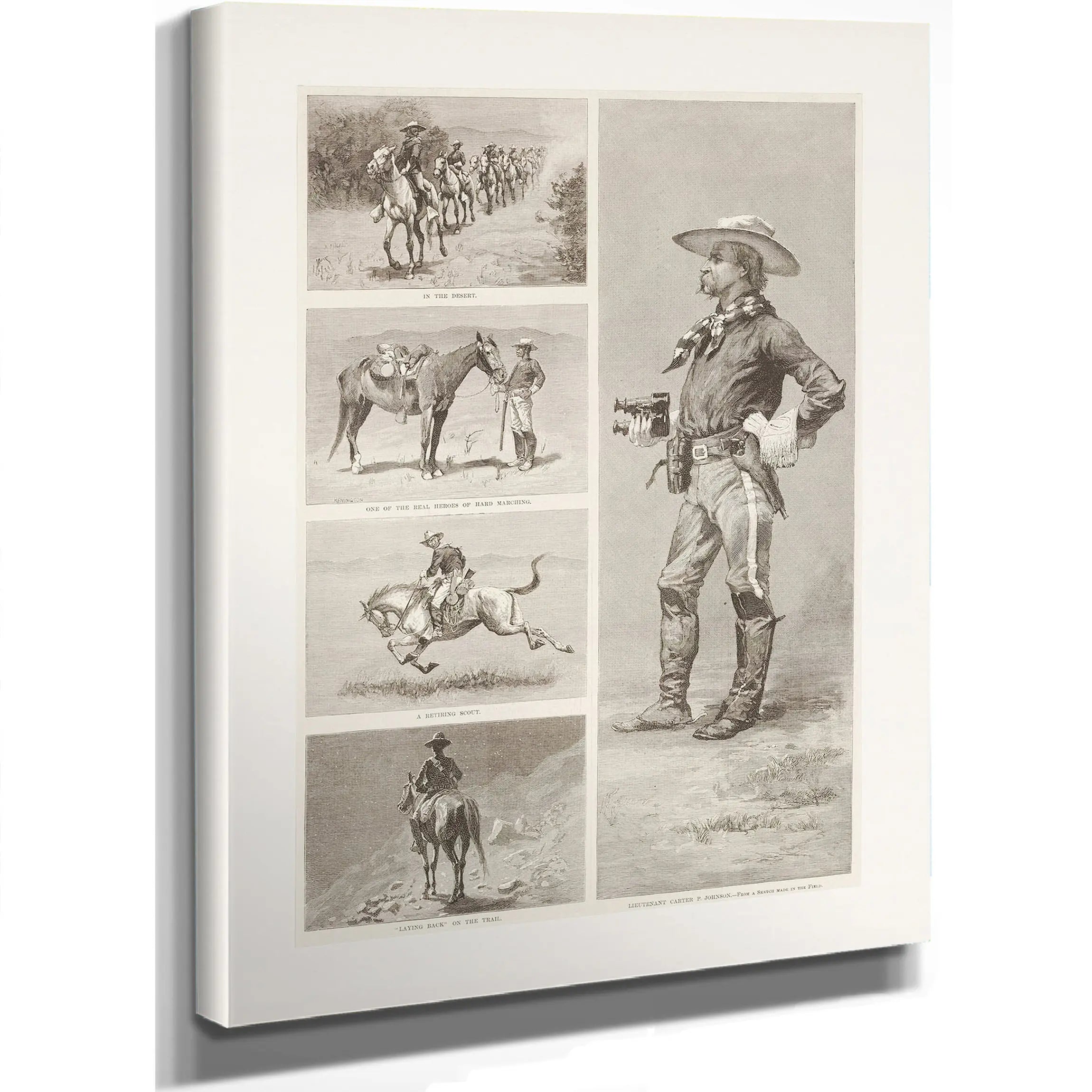 Lieutenant Johnson And The Tenth United States Cavalry In Arizona by Frederic Remington