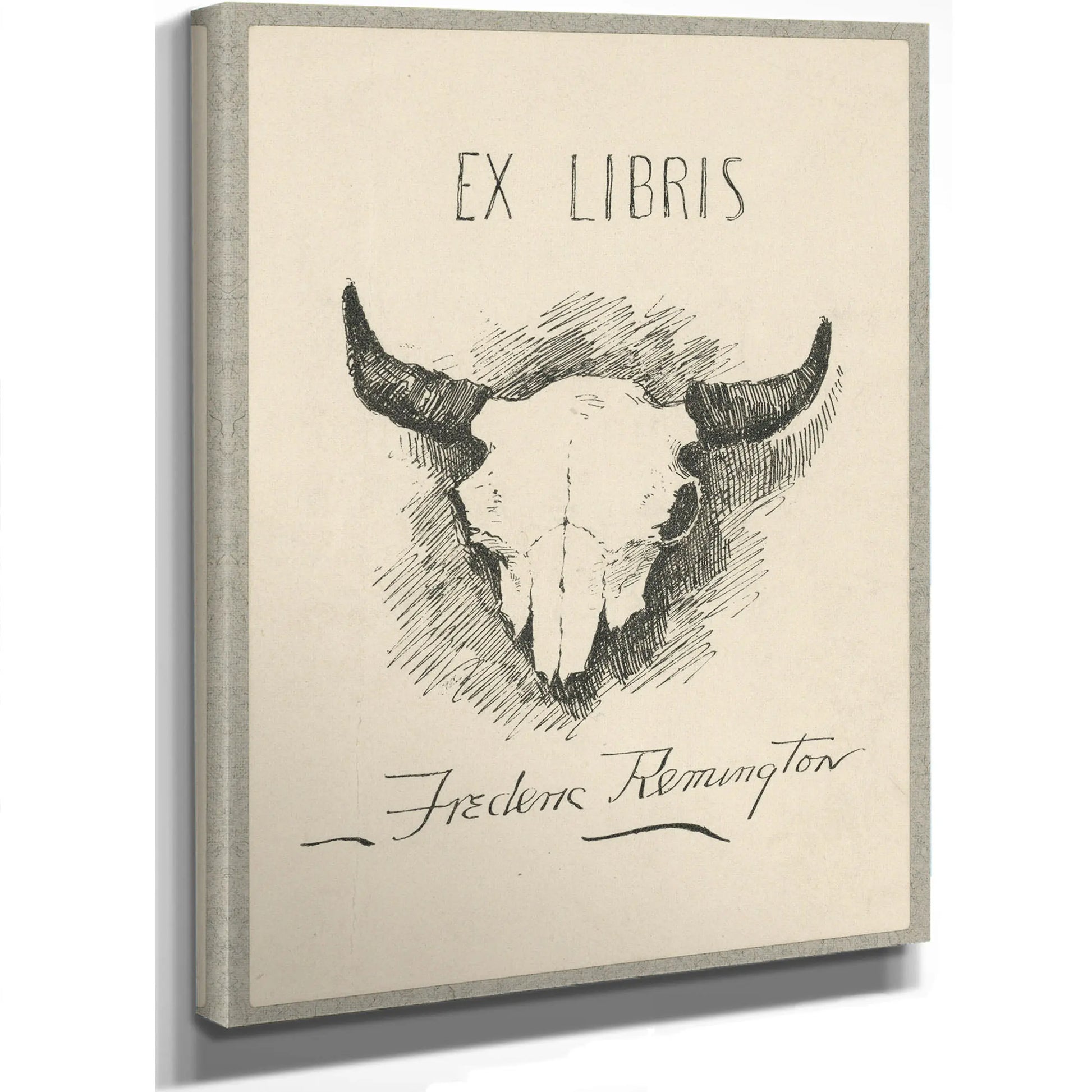 Bookplate Of Frederic Remington by Frederic Remington
