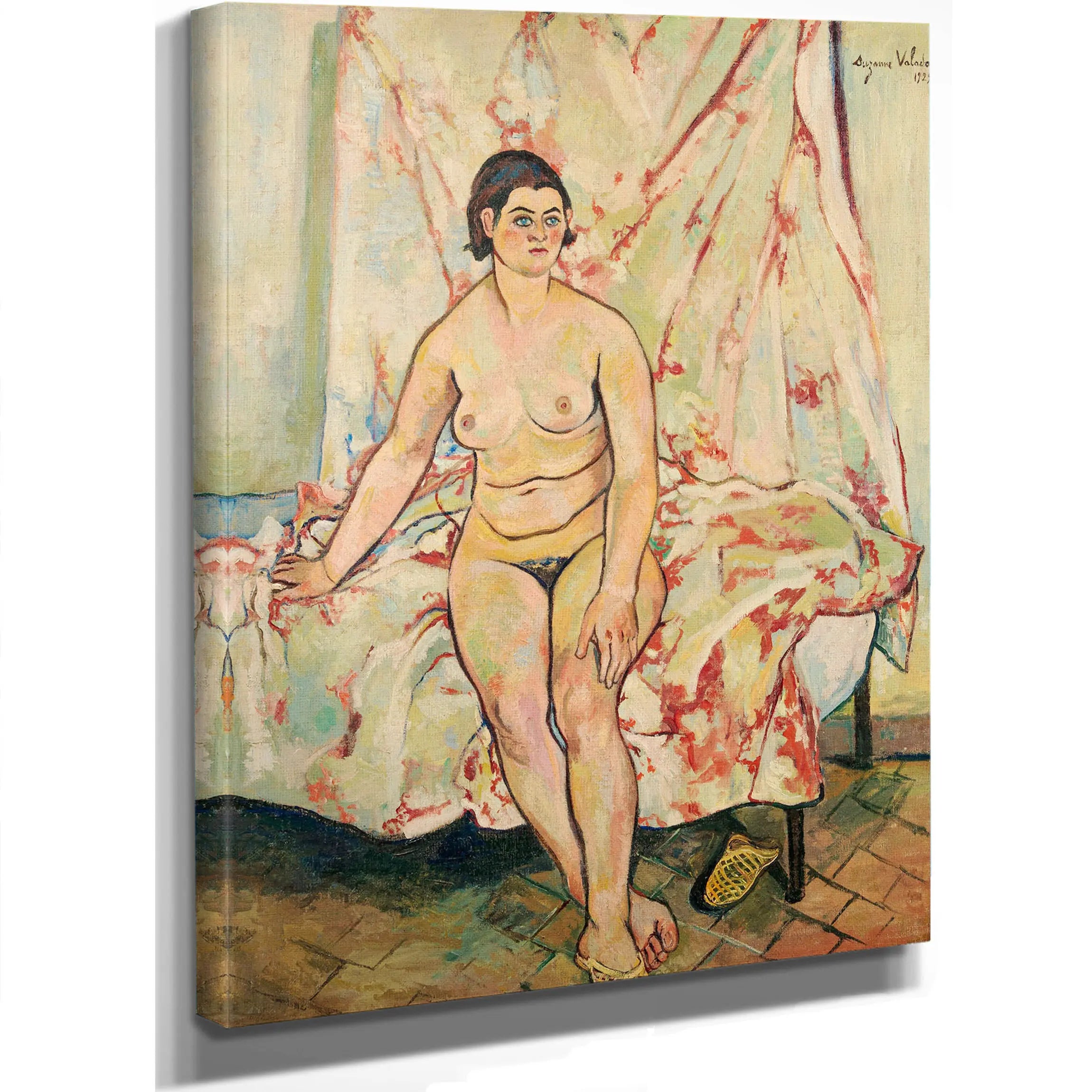 Nude Sitting On The Edge Of A Bed By Suzanne Valadon by Suzanne Valadon