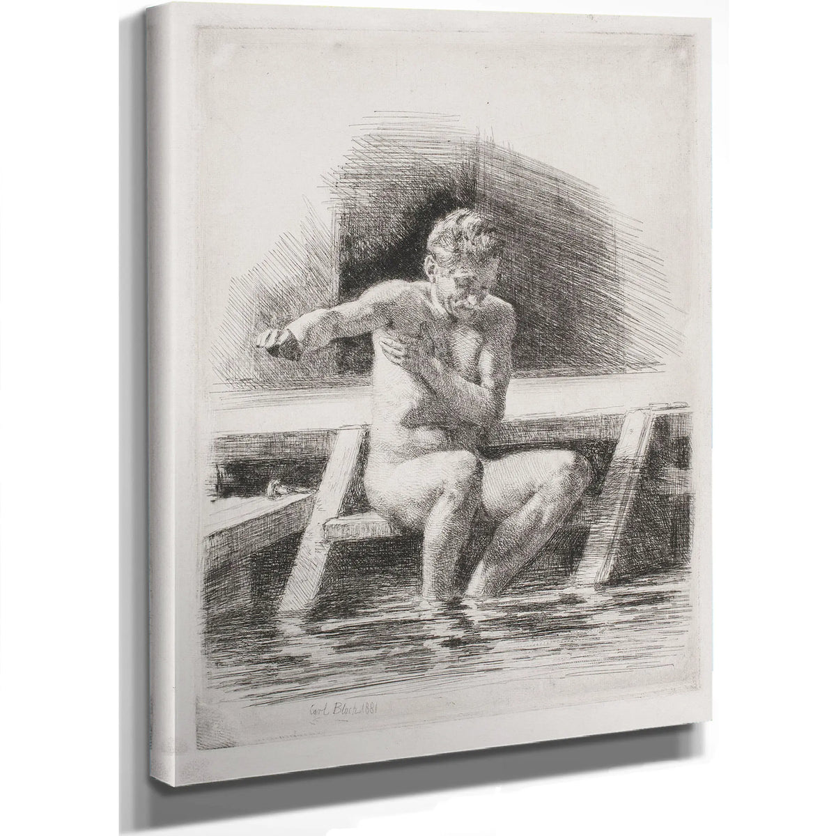 The Bathing Man by Carl Bloch