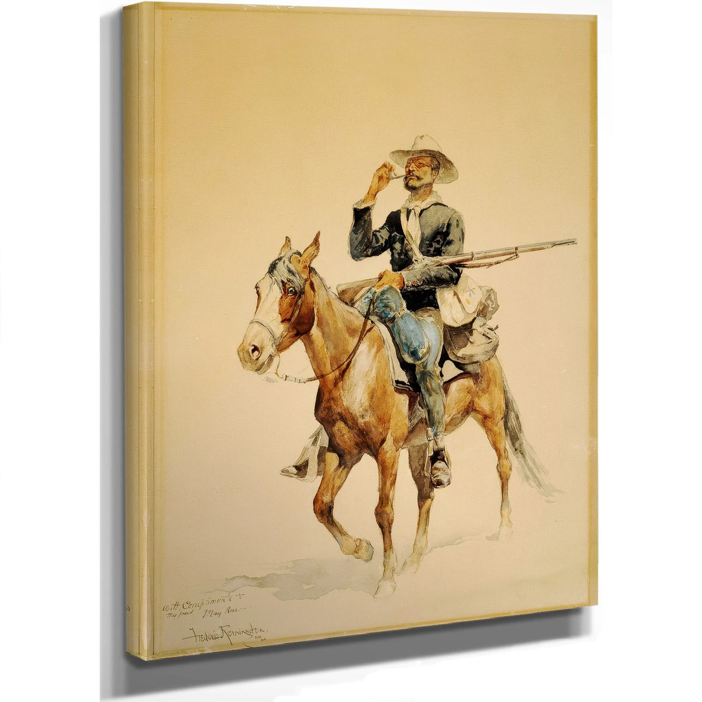 A Mounted Infantryman  by Frederic Remington