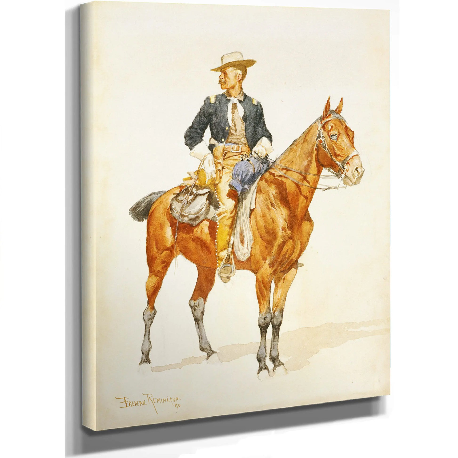Lieutenant S C Robertson Chief Of The Crow Scouts by Frederic Remington