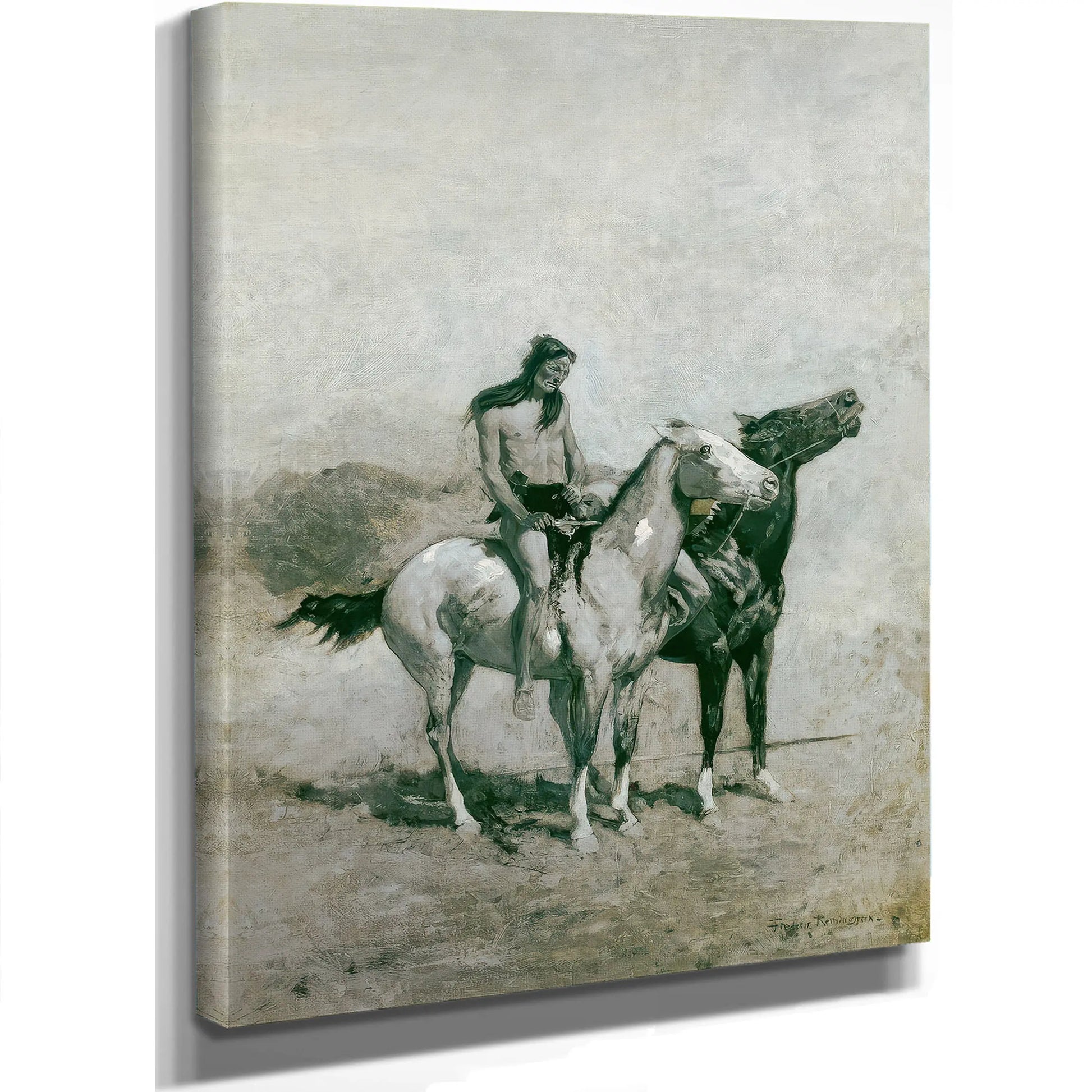 The Fireeater Slung His Victim Across His Pony by Frederic Remington