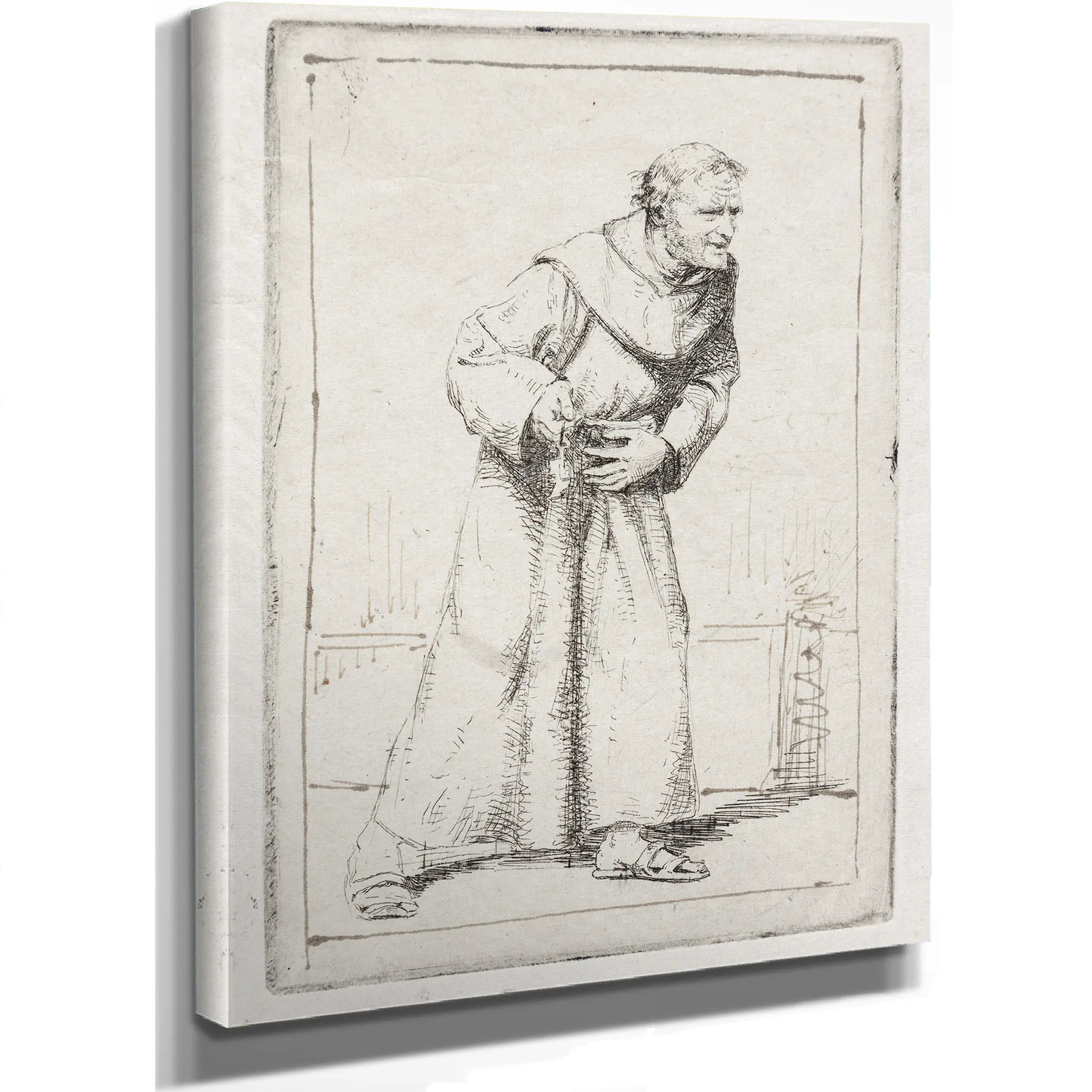 Munken Har Mavepine by Carl Bloch