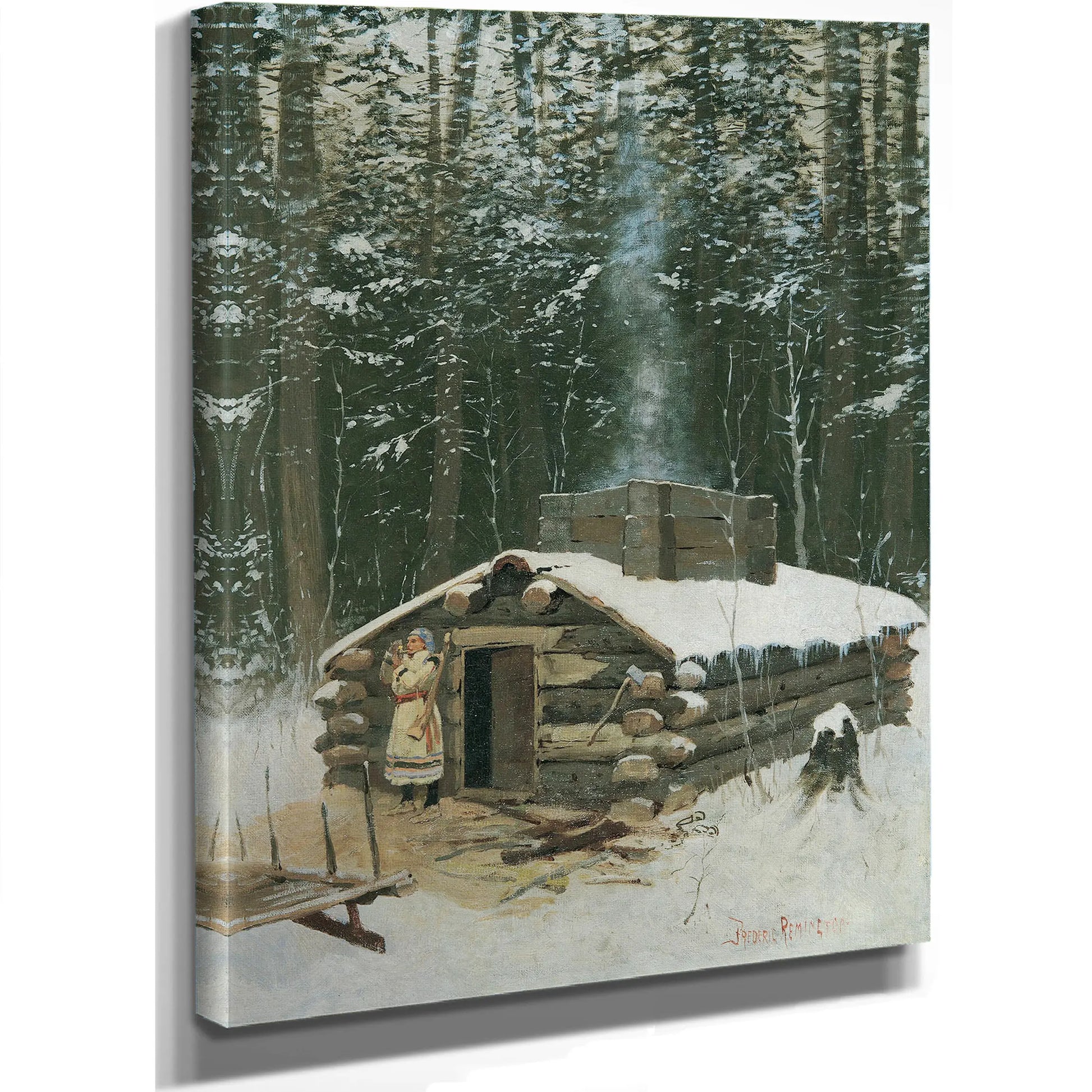 Antoine S Cabin by Frederic Remington