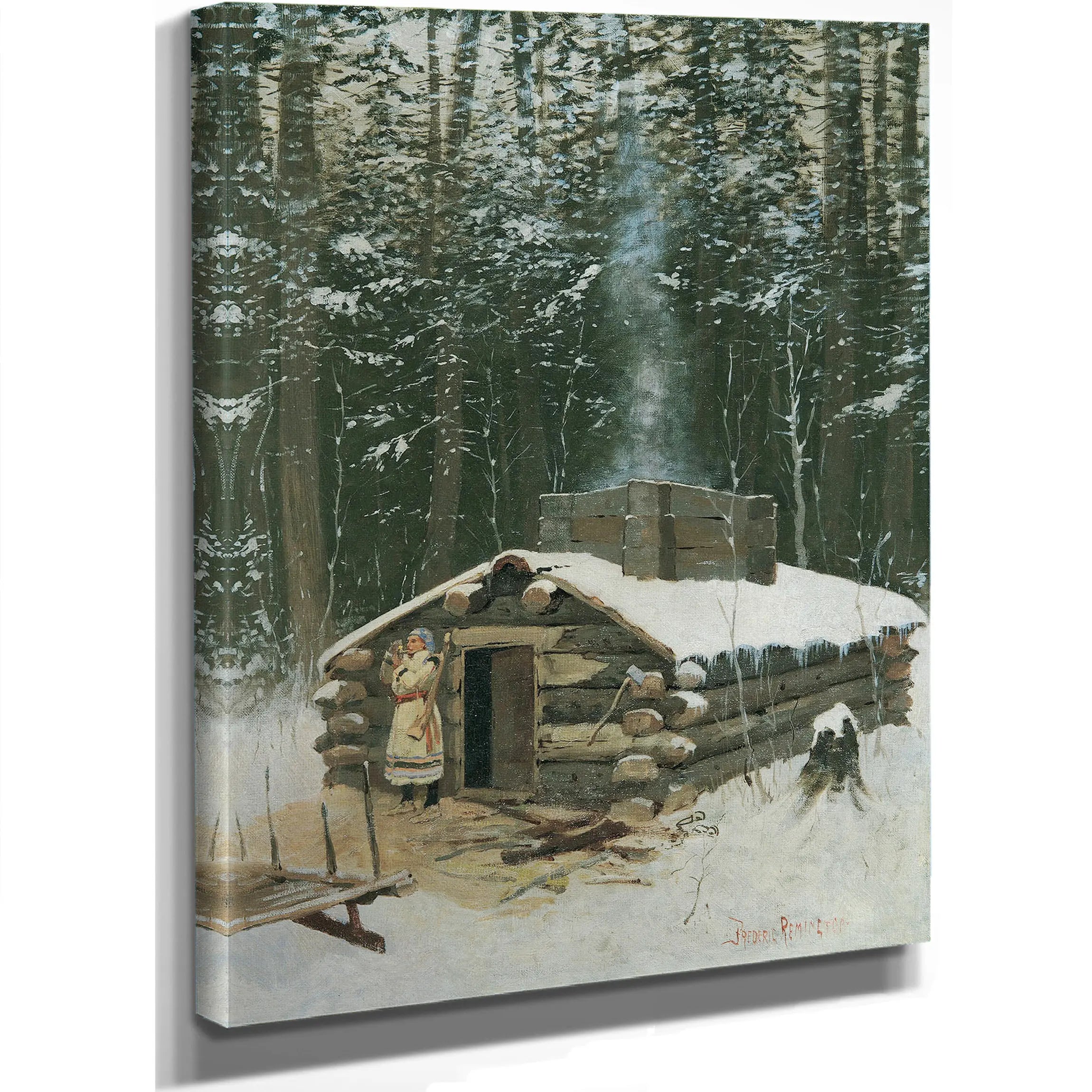 Antoine S Cabin by Frederic Remington