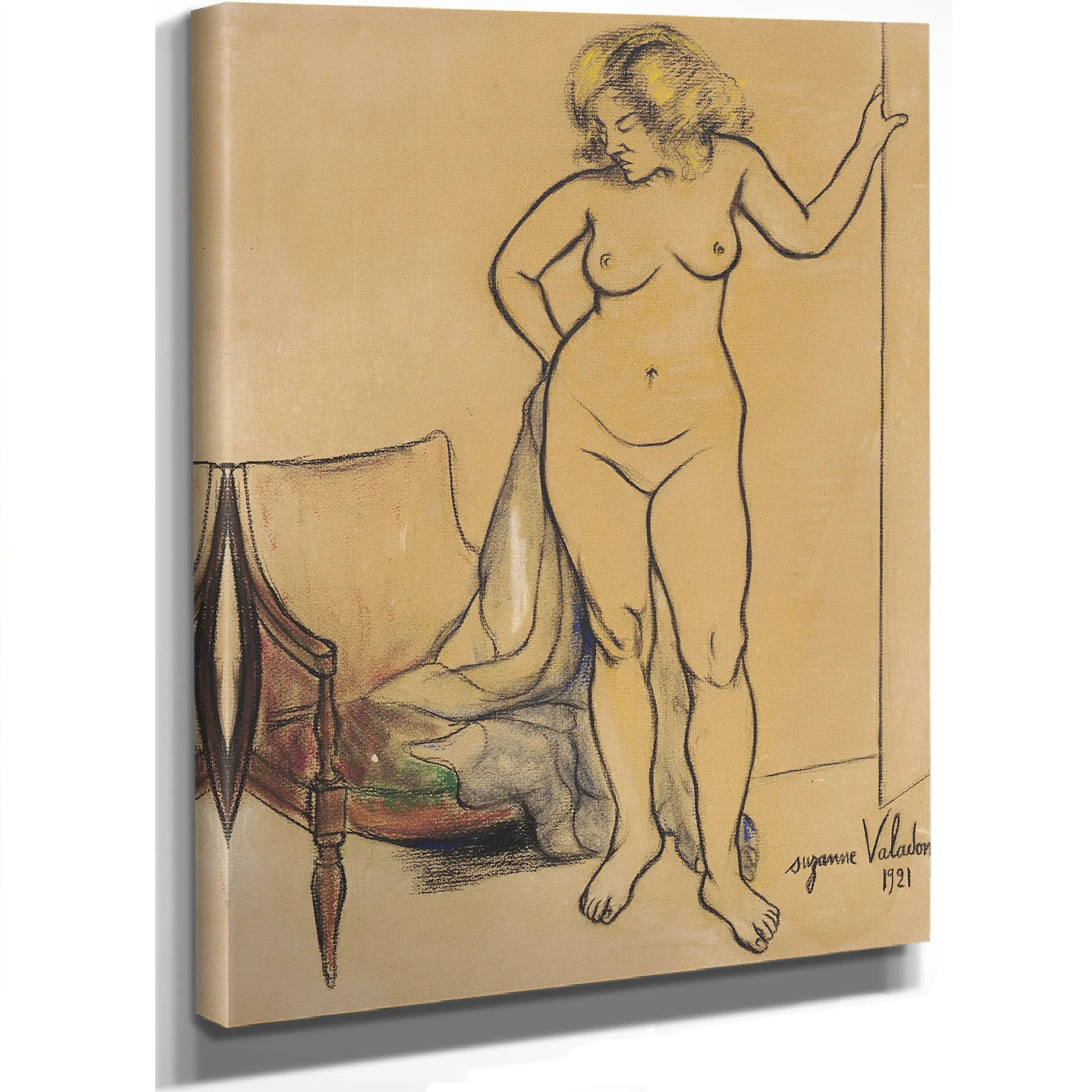 Nu A La Draperie Devant Un Fauteuil 1921 by Suzanne Valadon