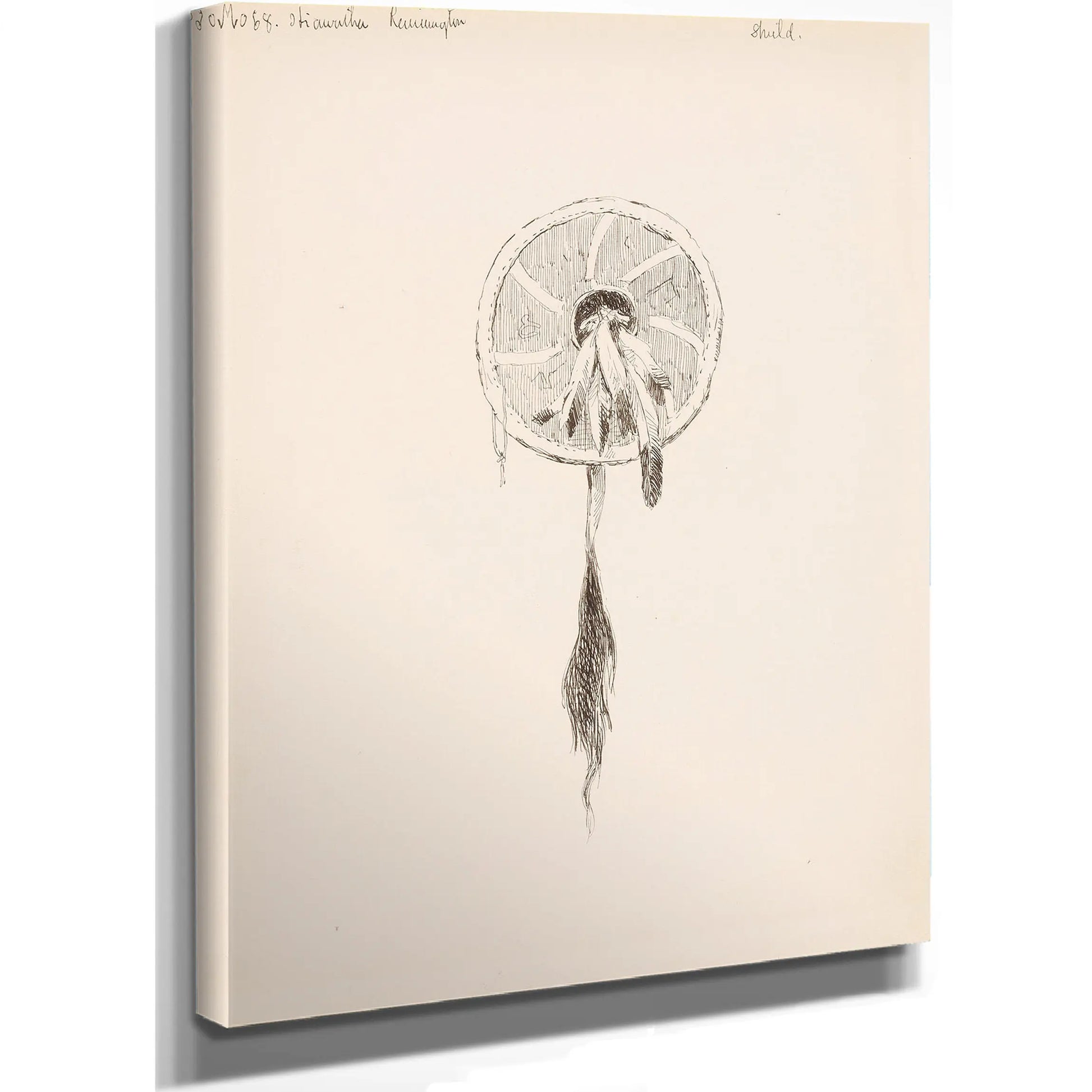 Shield Illustration For The Song Of Hiawatha by Frederic Remington