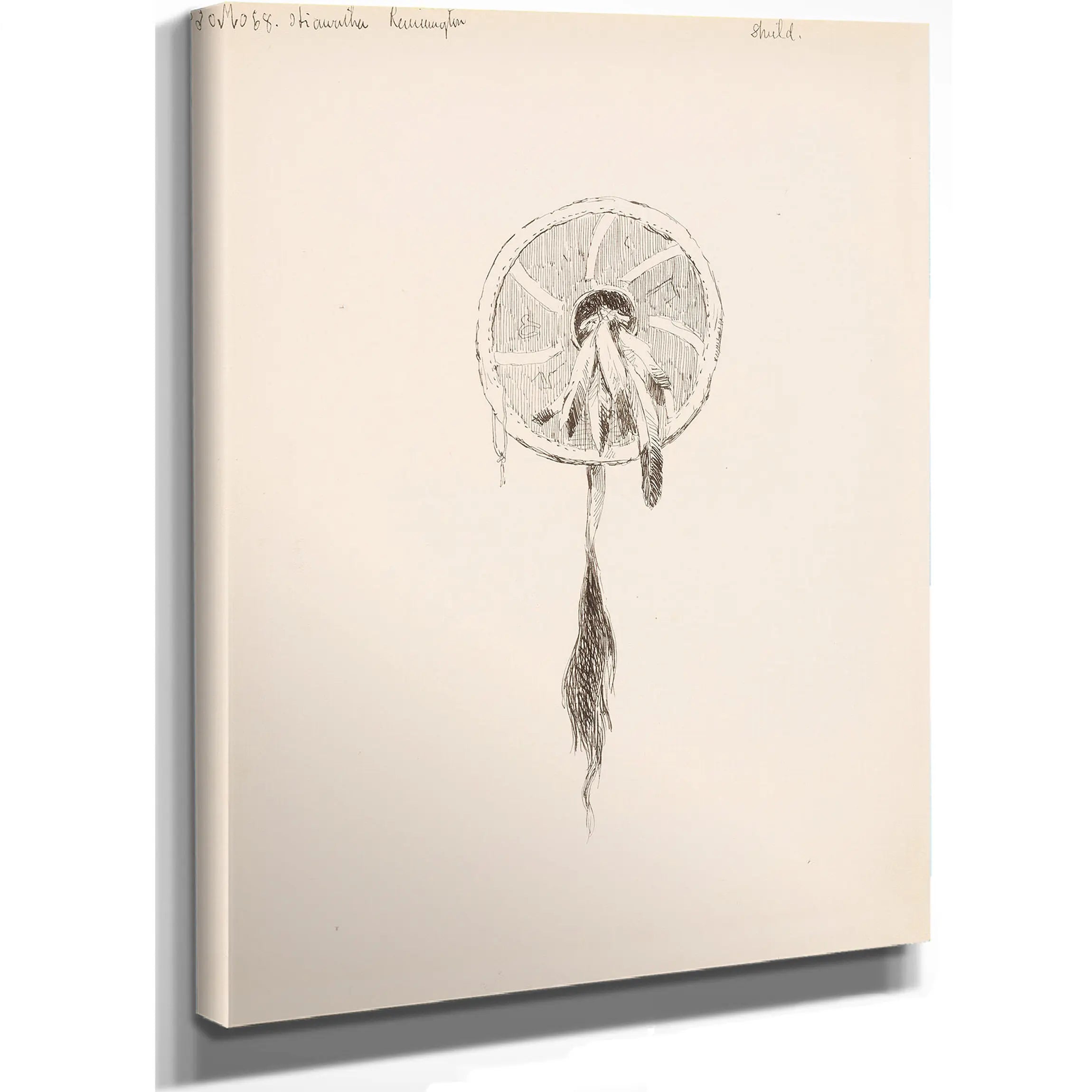 Shield Illustration For The Song Of Hiawatha by Frederic Remington