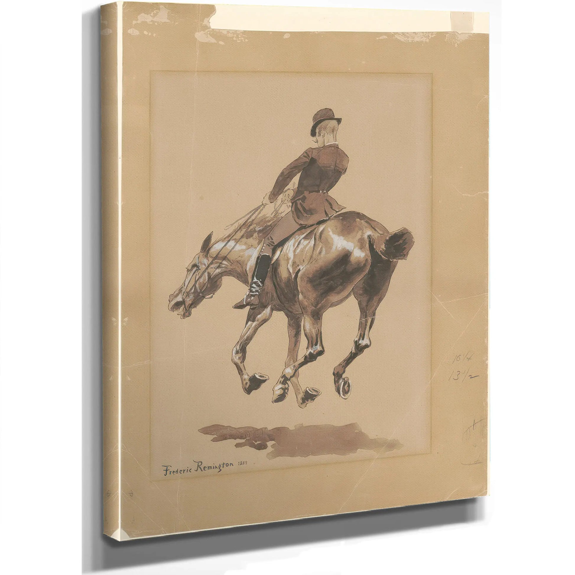 On The Bridle Path Central Park New York by Frederic Remington
