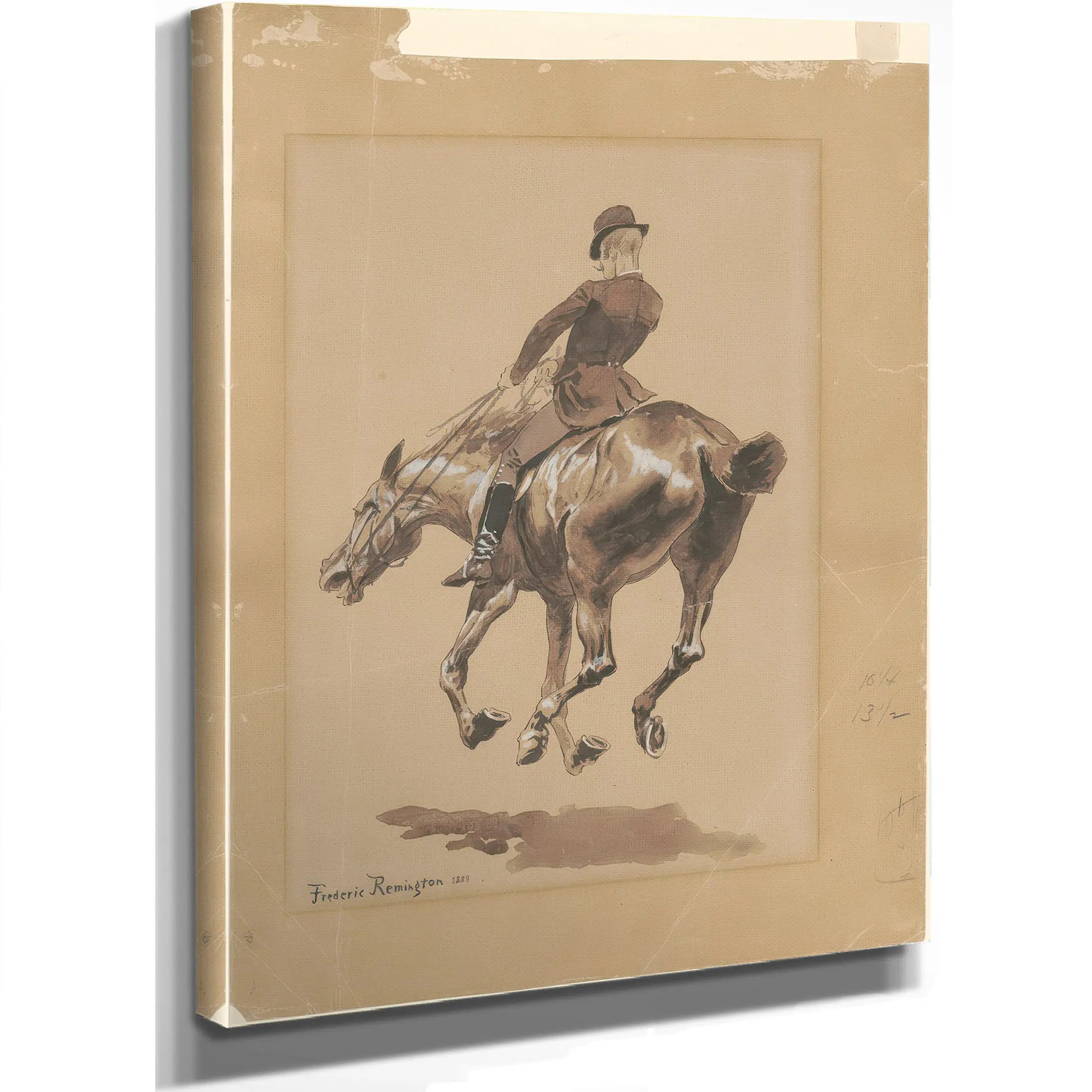 On The Bridle Path Central Park New York by Frederic Remington