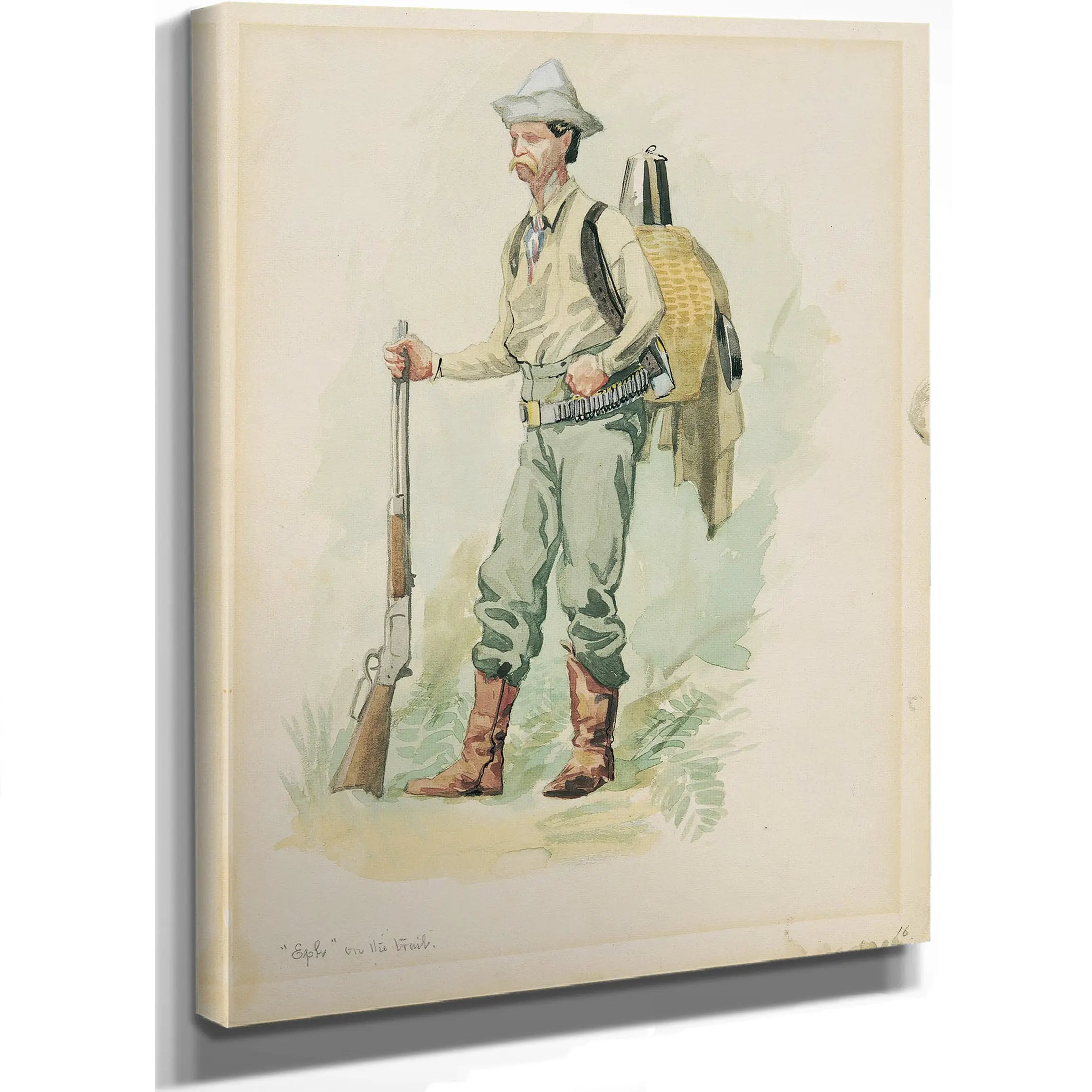 Eph On The Trail by Frederic Remington