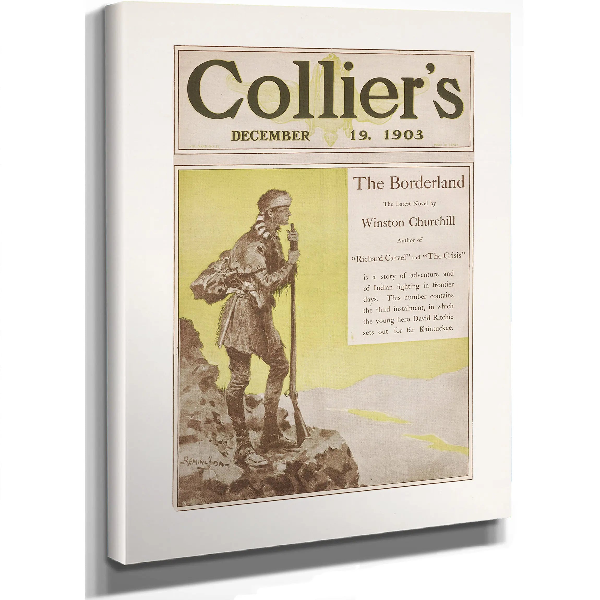 Cover Of Colliers December B by Frederic Remington