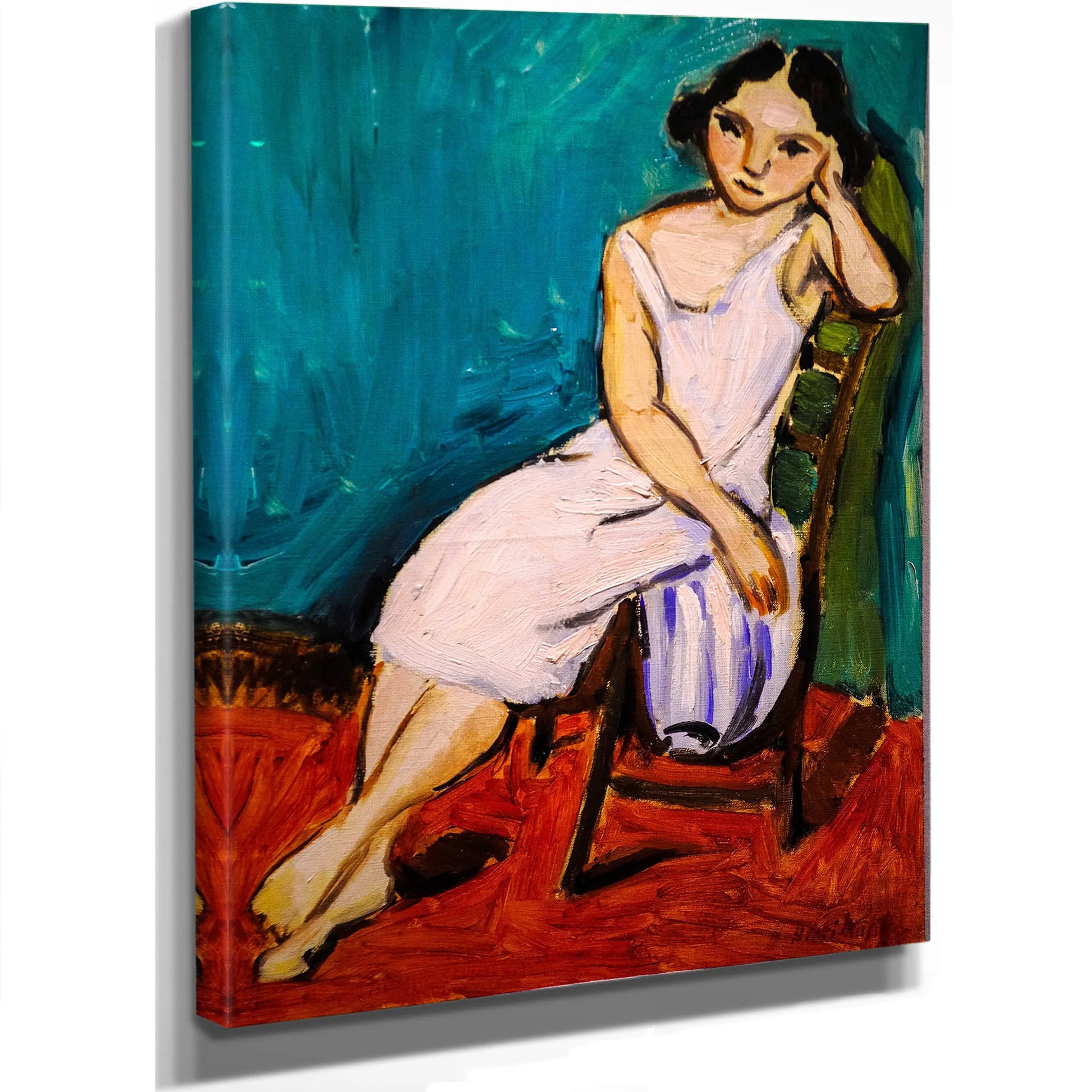 Woman In A Purple Dress by Henri Matisse