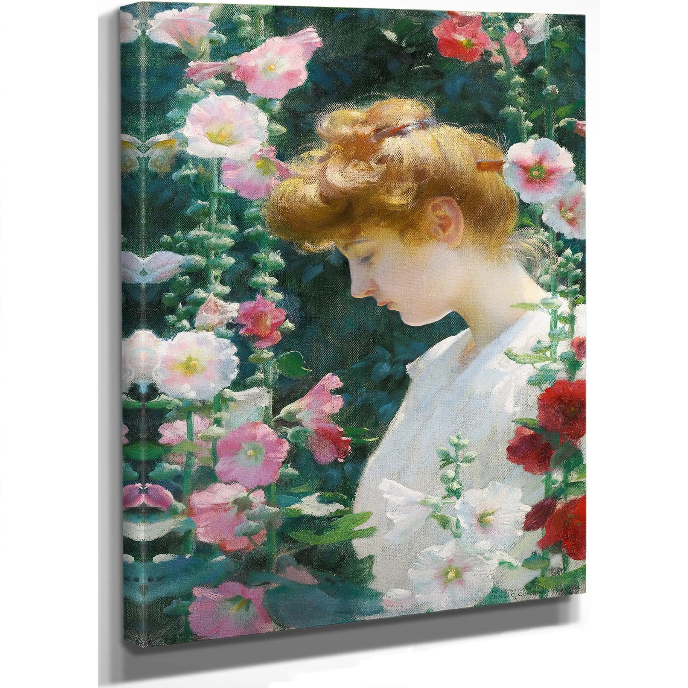 Hollyhocks And Sunlight (1902) by Charles Courtney Curran