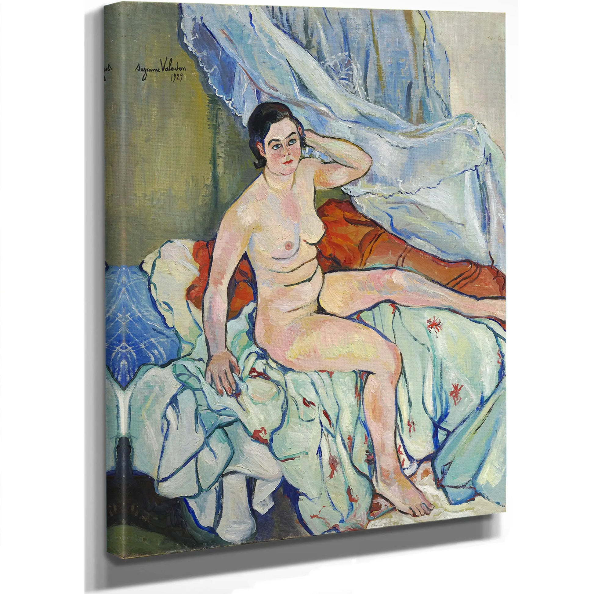 Nu Assis Au Bord D Un Lit by Suzanne Valadon