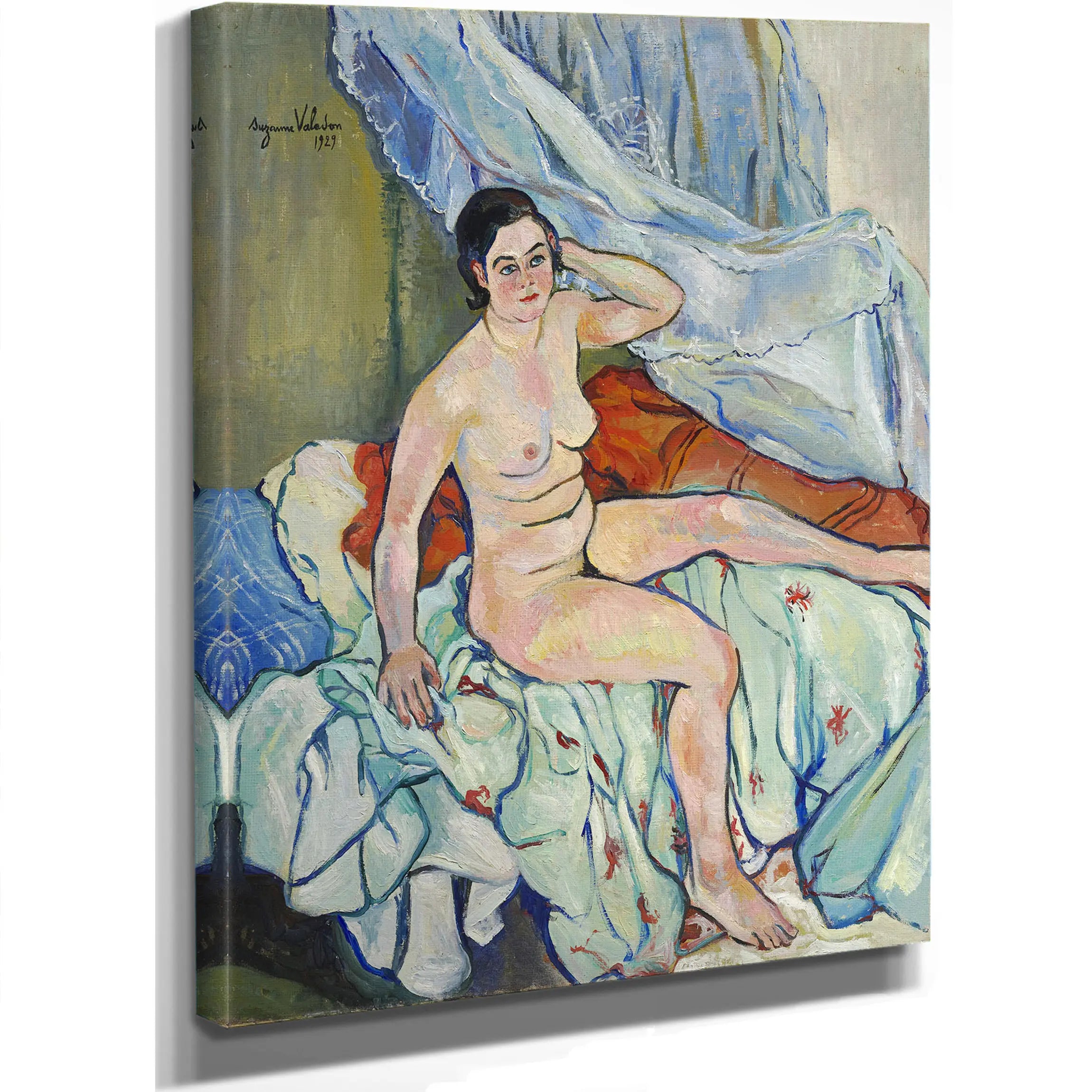 Nu Assis Au Bord D Un Lit by Suzanne Valadon