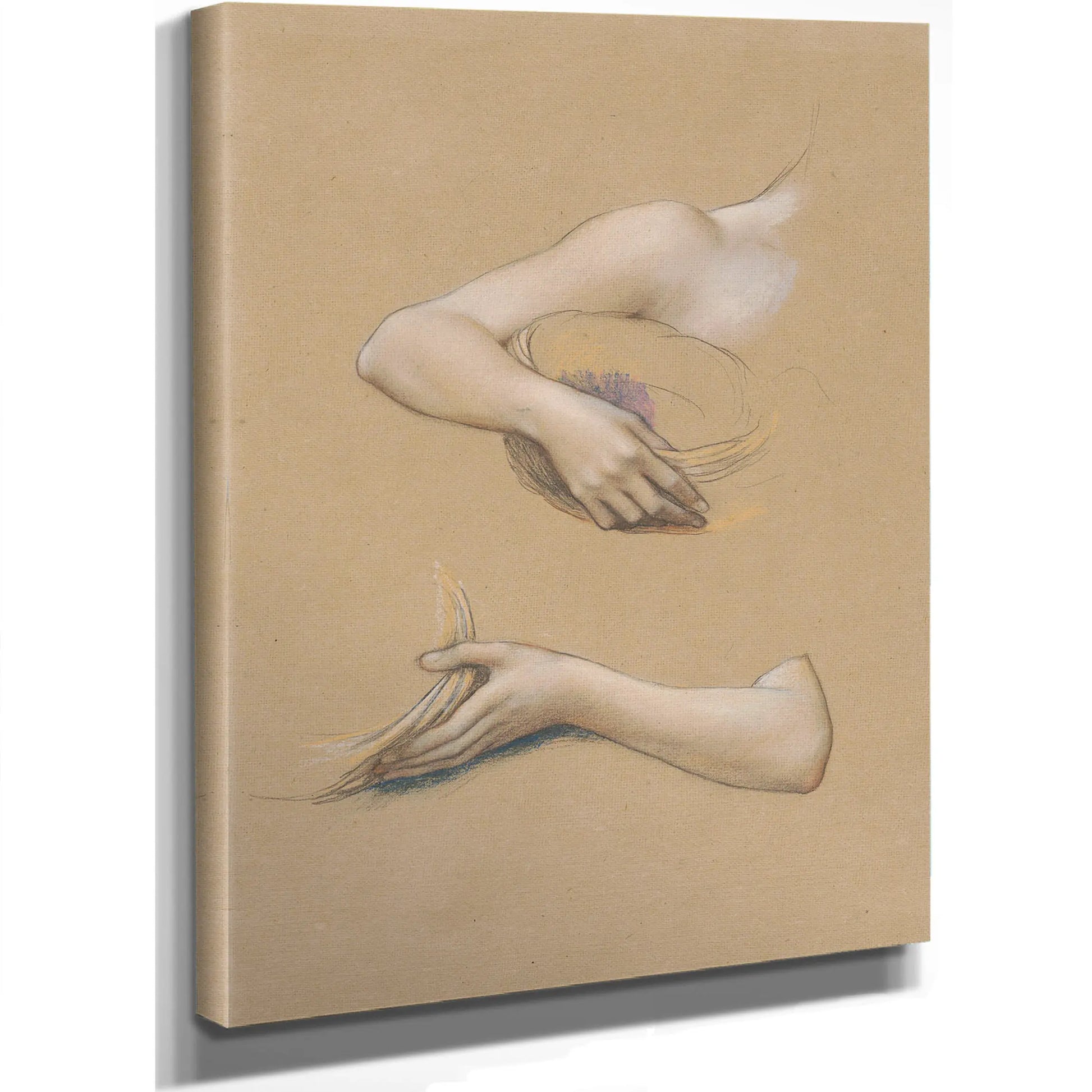 Study Of Arms For The Cadence Of Autumn Met by Evelyn De Morgan
