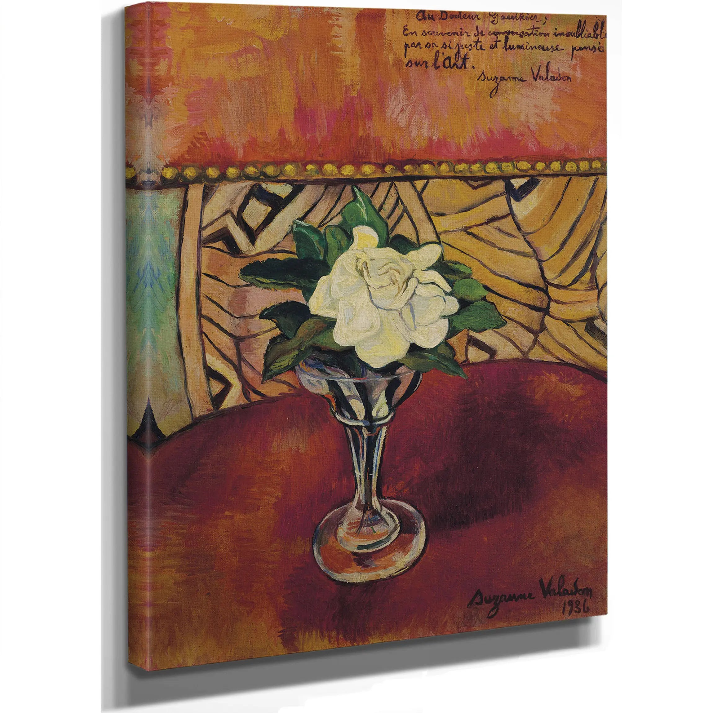 Nature Morte A La Rose Blanche by Suzanne Valadon
