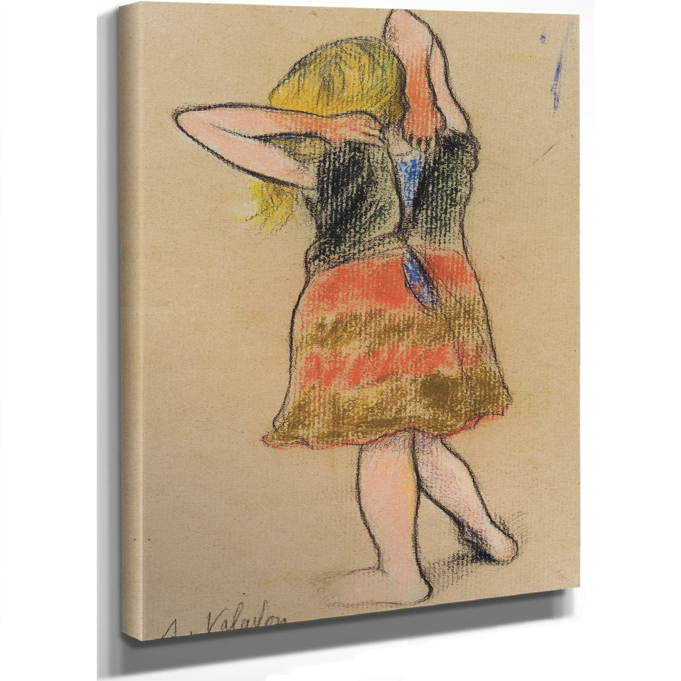 Fillette De Dos 1925 by Suzanne Valadon