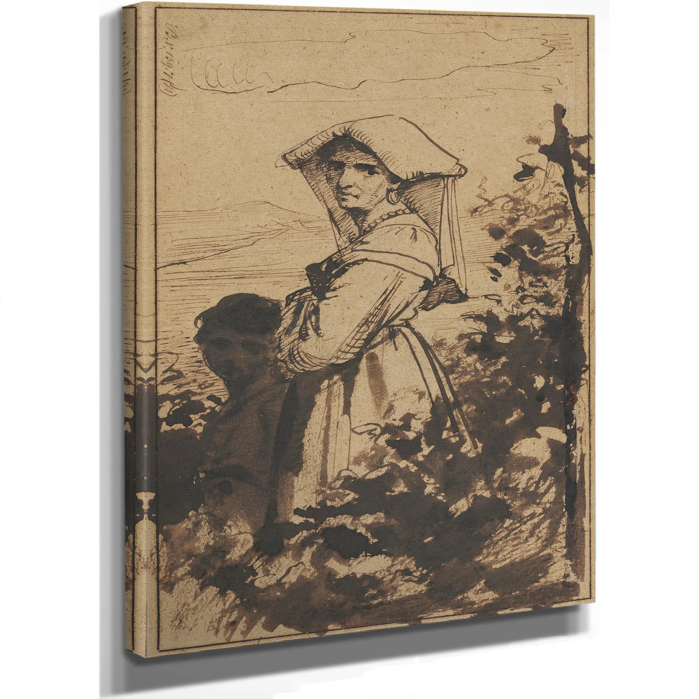 Standing Woman And Child by Carl Bloch