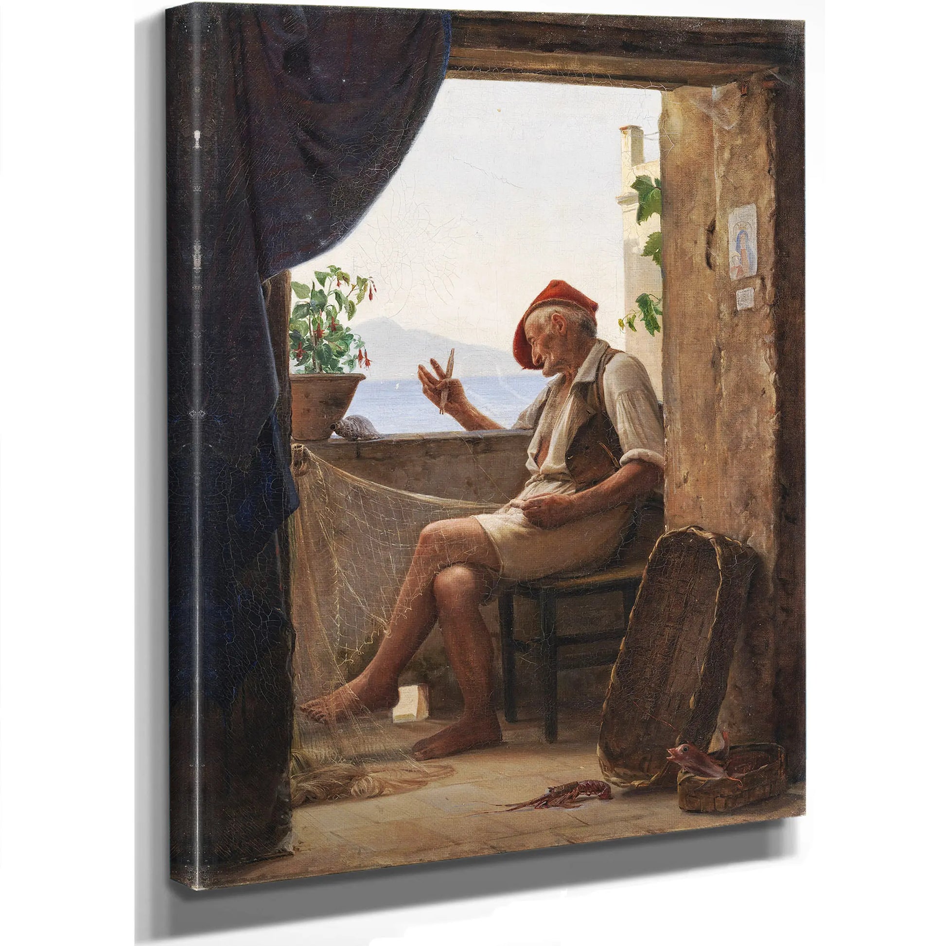 A Fisherman From Sorrento Italy by Carl Bloch