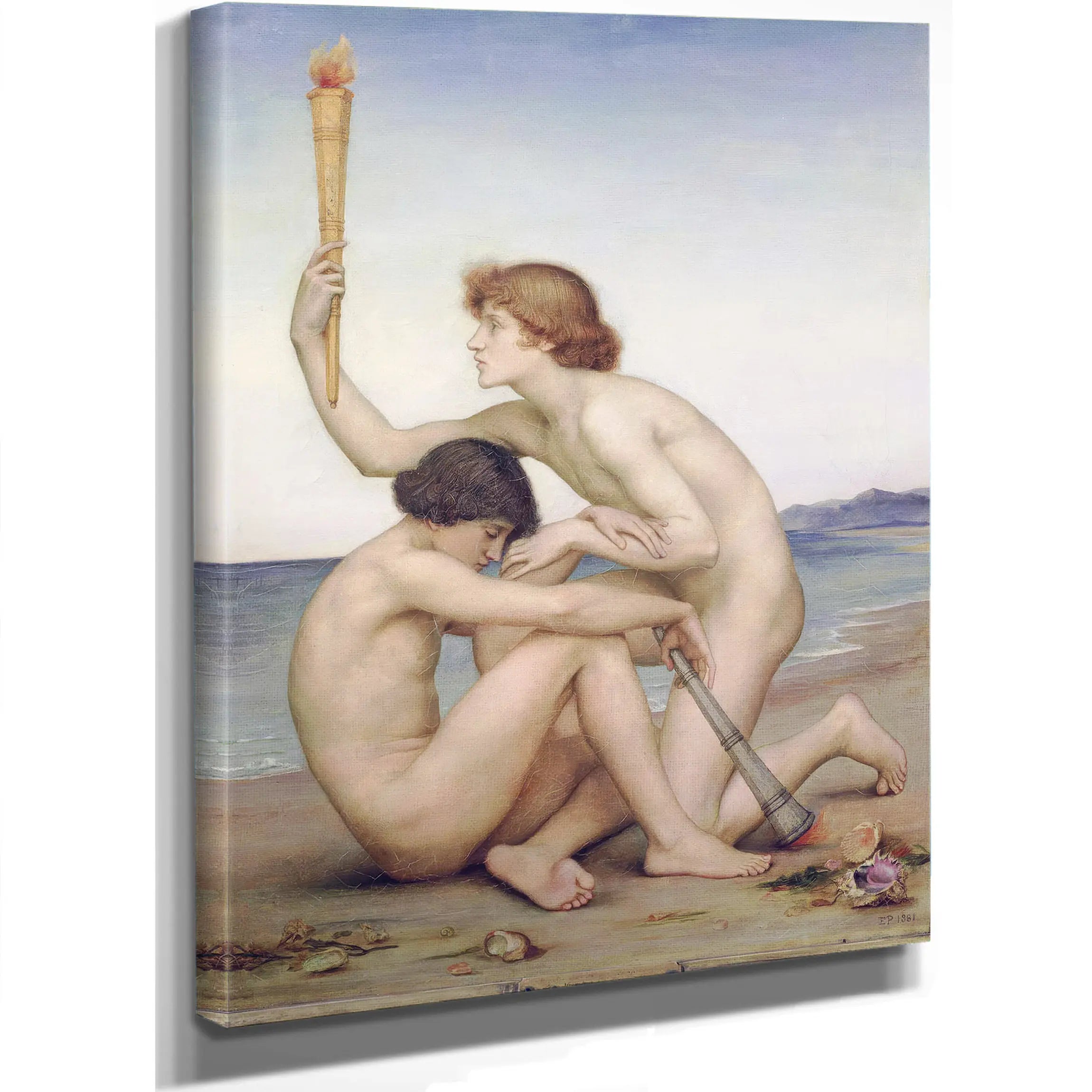 Phosphorus And Hesperus (1881)Fxd by Evelyn De Morgan