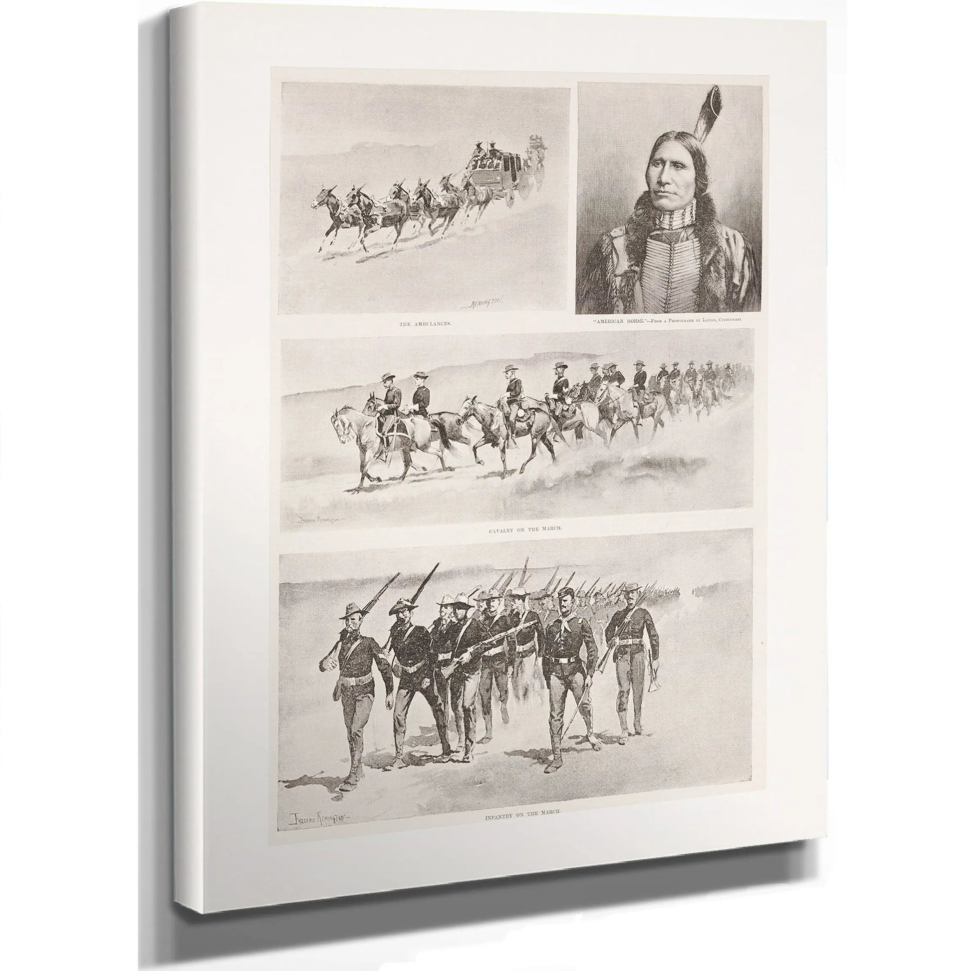 Concentrating Troops On The Northern Indian Agencies by Frederic Remington