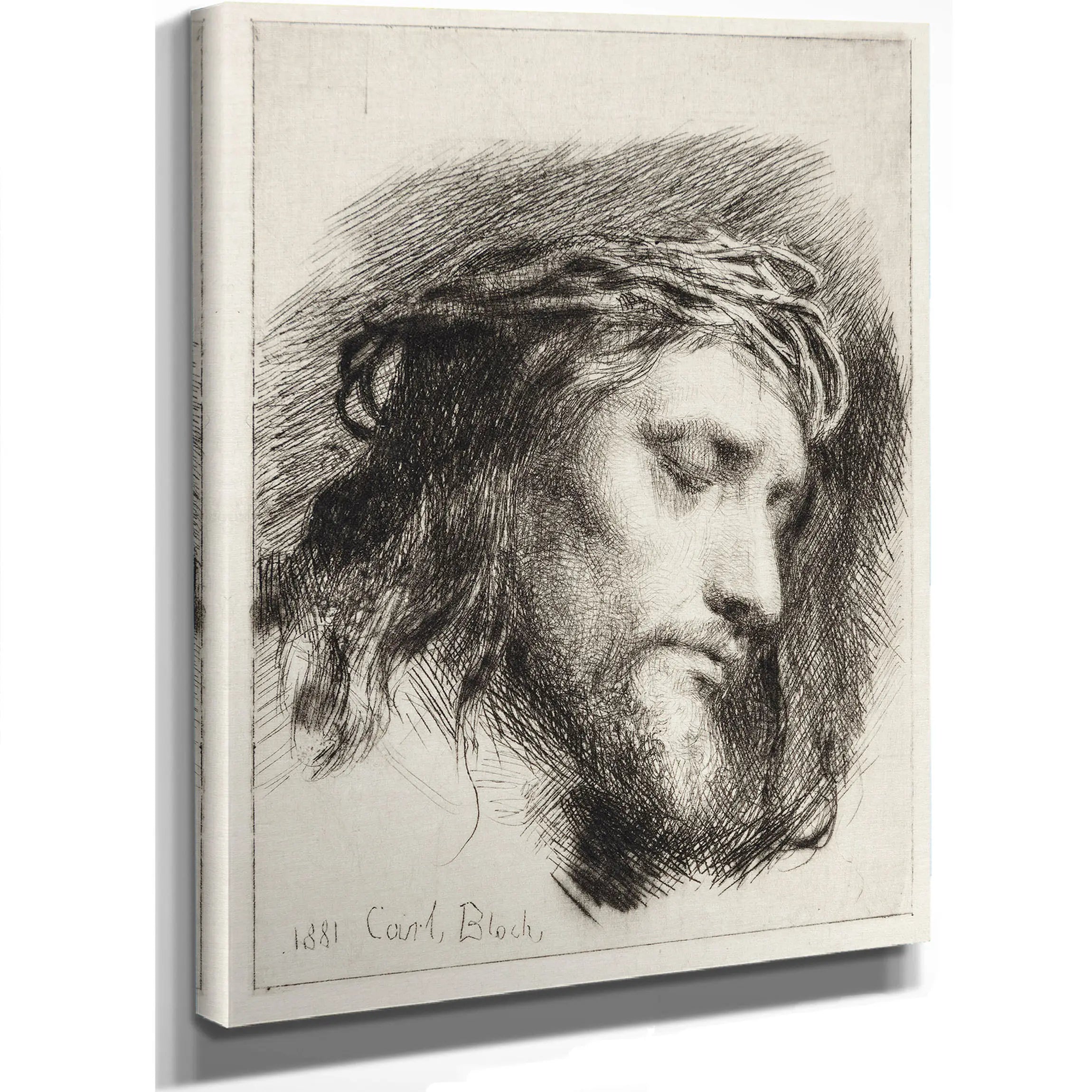 Tornekronet Kristushoved by Carl Bloch