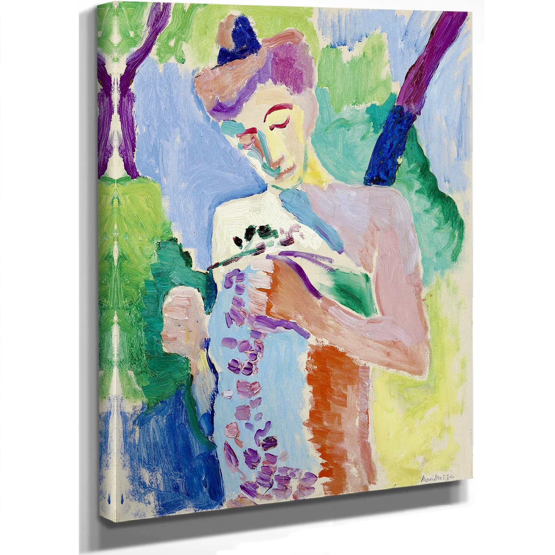 Woman With A Purple Scarf by Henri Matisse