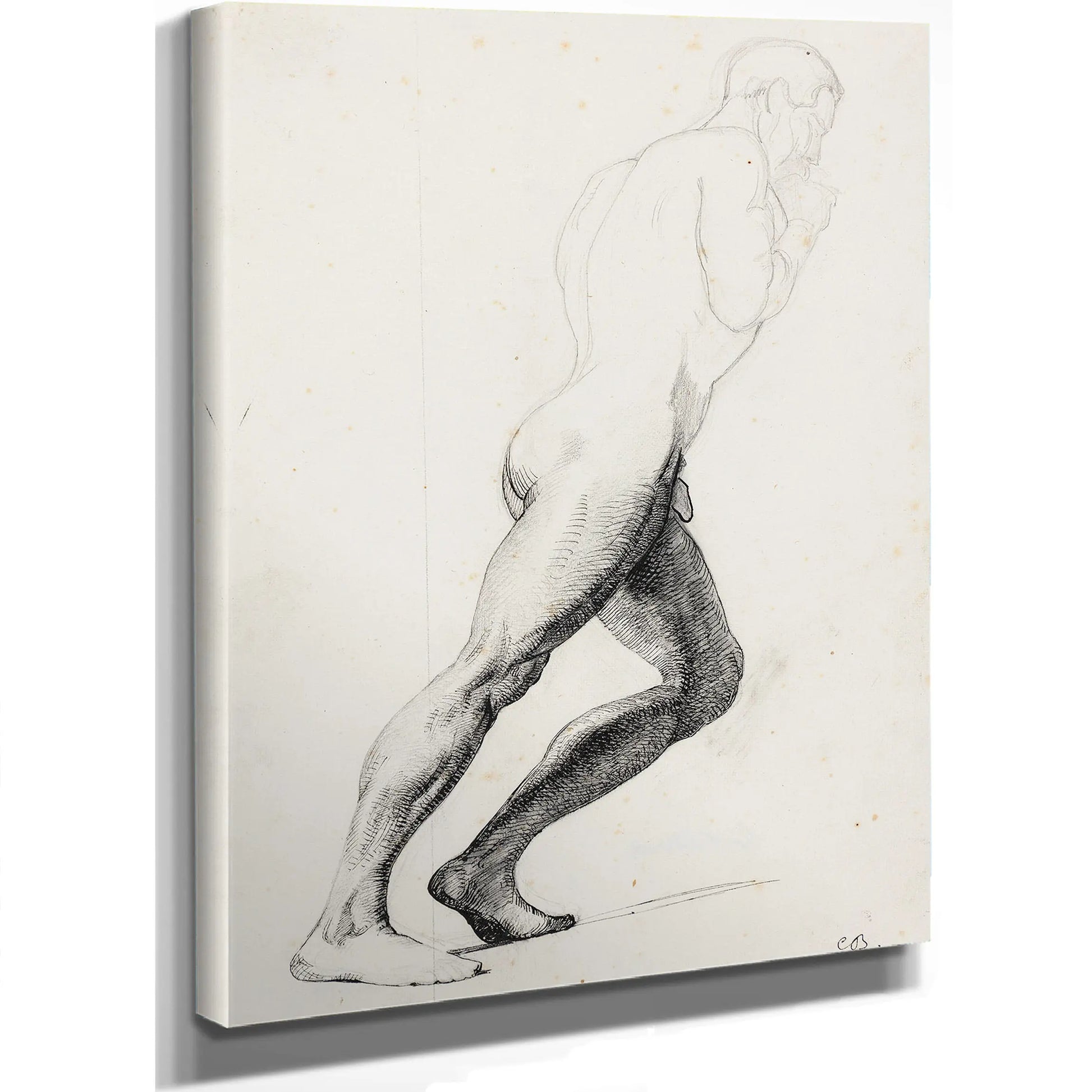Studie Til Samsons Ben Til Museets Billede Samson Hos Filistrene by Carl Bloch