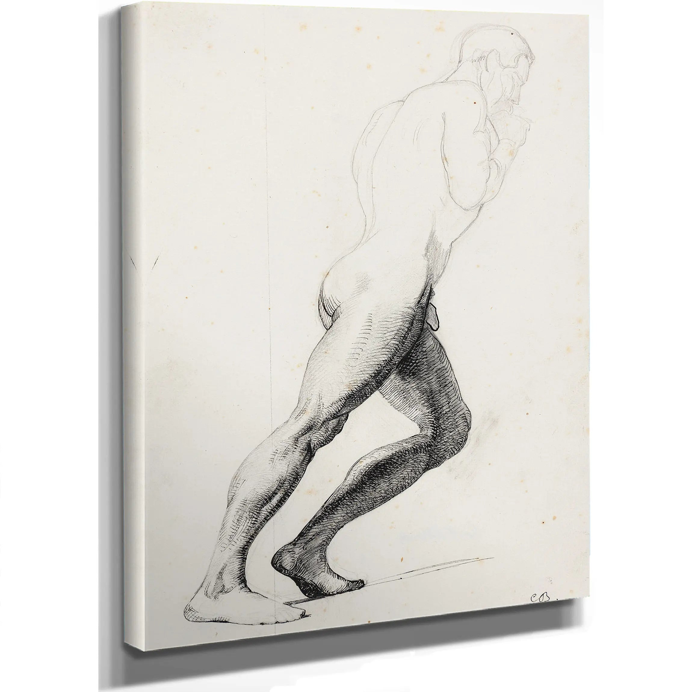 Studie Til Samsons Ben Til Museets Billede Samson Hos Filistrene by Carl Bloch