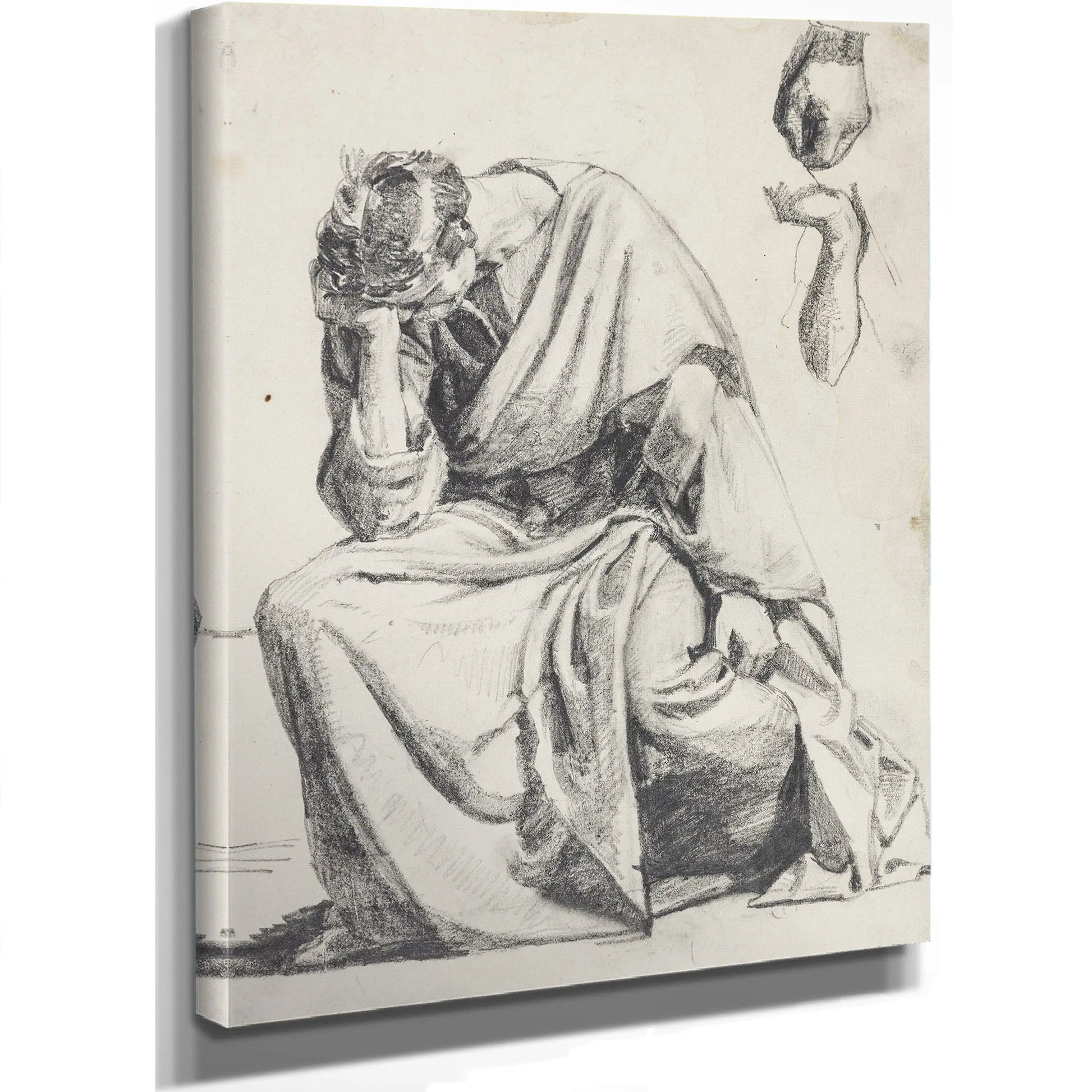 Den Angrende Peter Forarbejde Til Radering Fra 1882 by Carl Bloch
