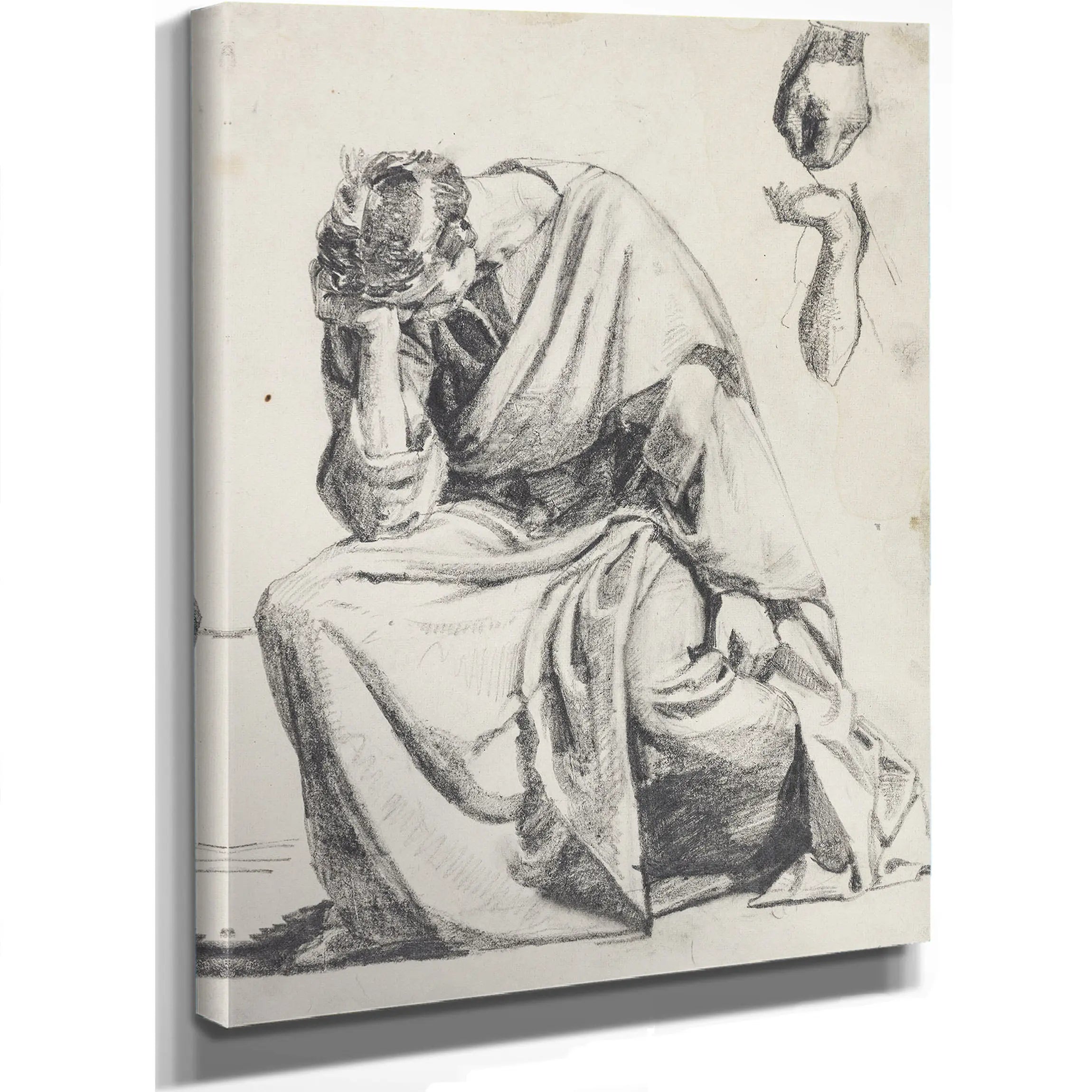 Den Angrende Peter Forarbejde Til Radering Fra 1882 by Carl Bloch